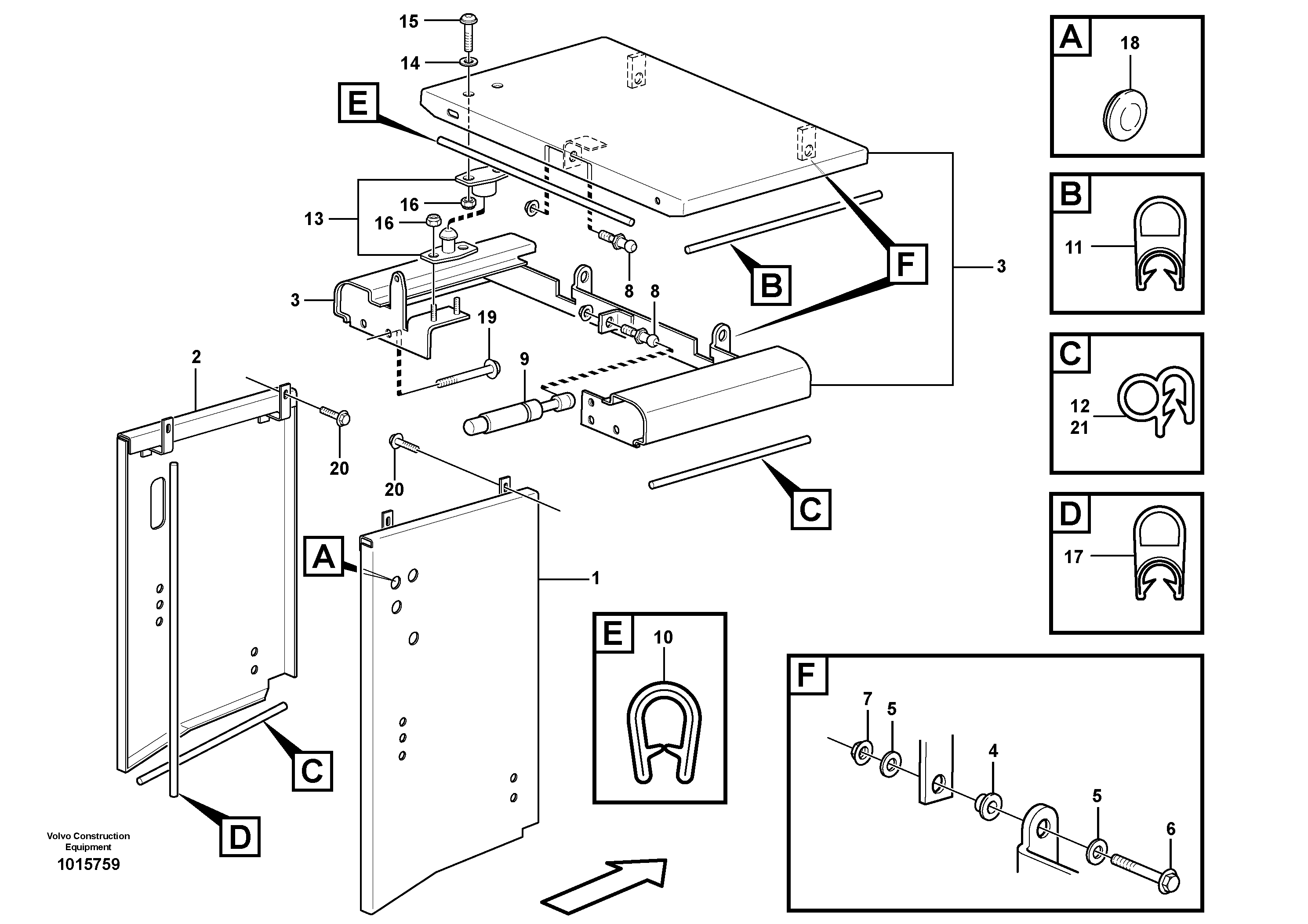 Side hatches, front — volvo parts diagram