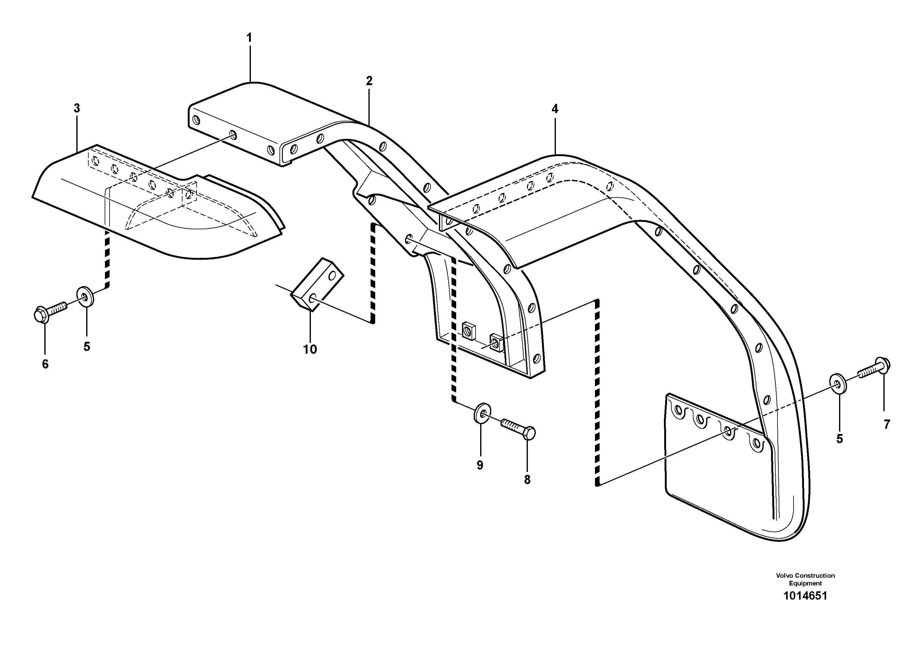 Fenders, front and rear. — volvo parts diagram