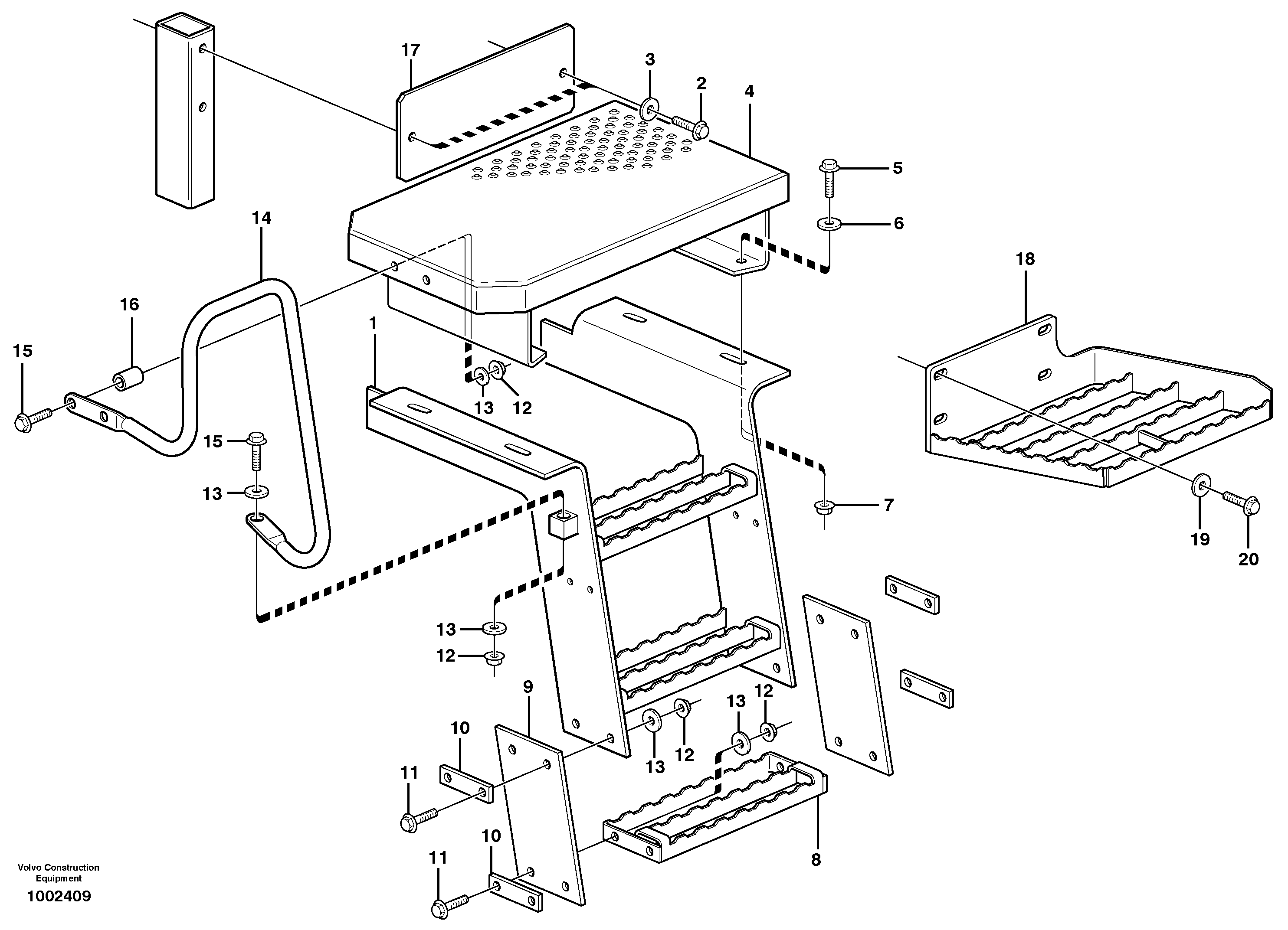 Foot step — volvo parts diagram