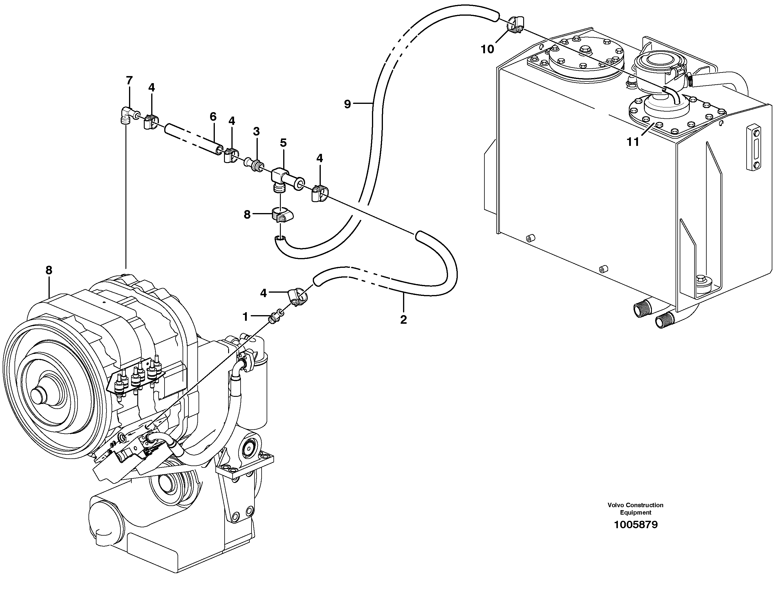Ventilation for transmission — volvo parts diagram