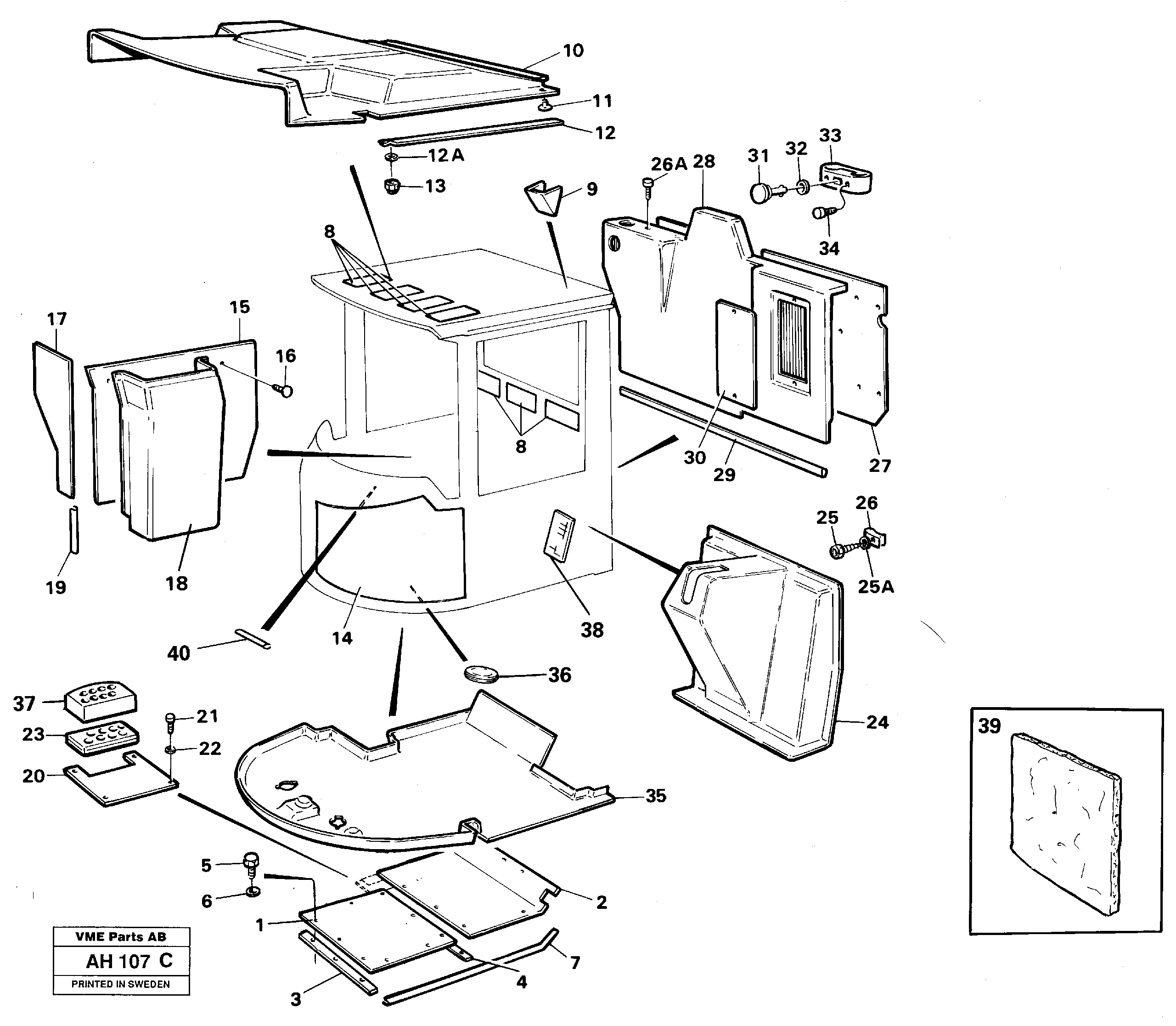 Insulating mat — volvo parts diagram
