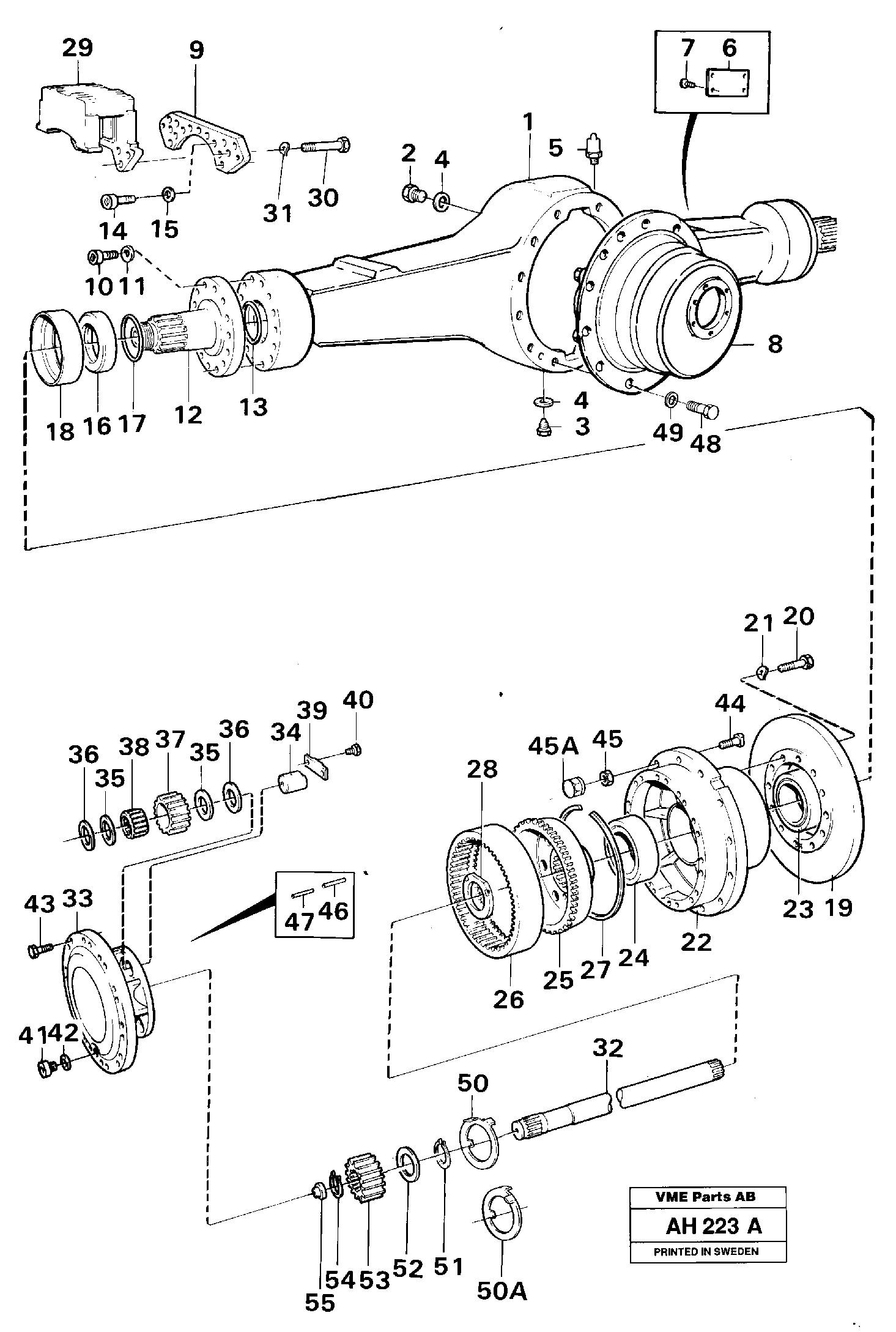 Planet shaft 23730, AH 45K — volvo parts diagram
