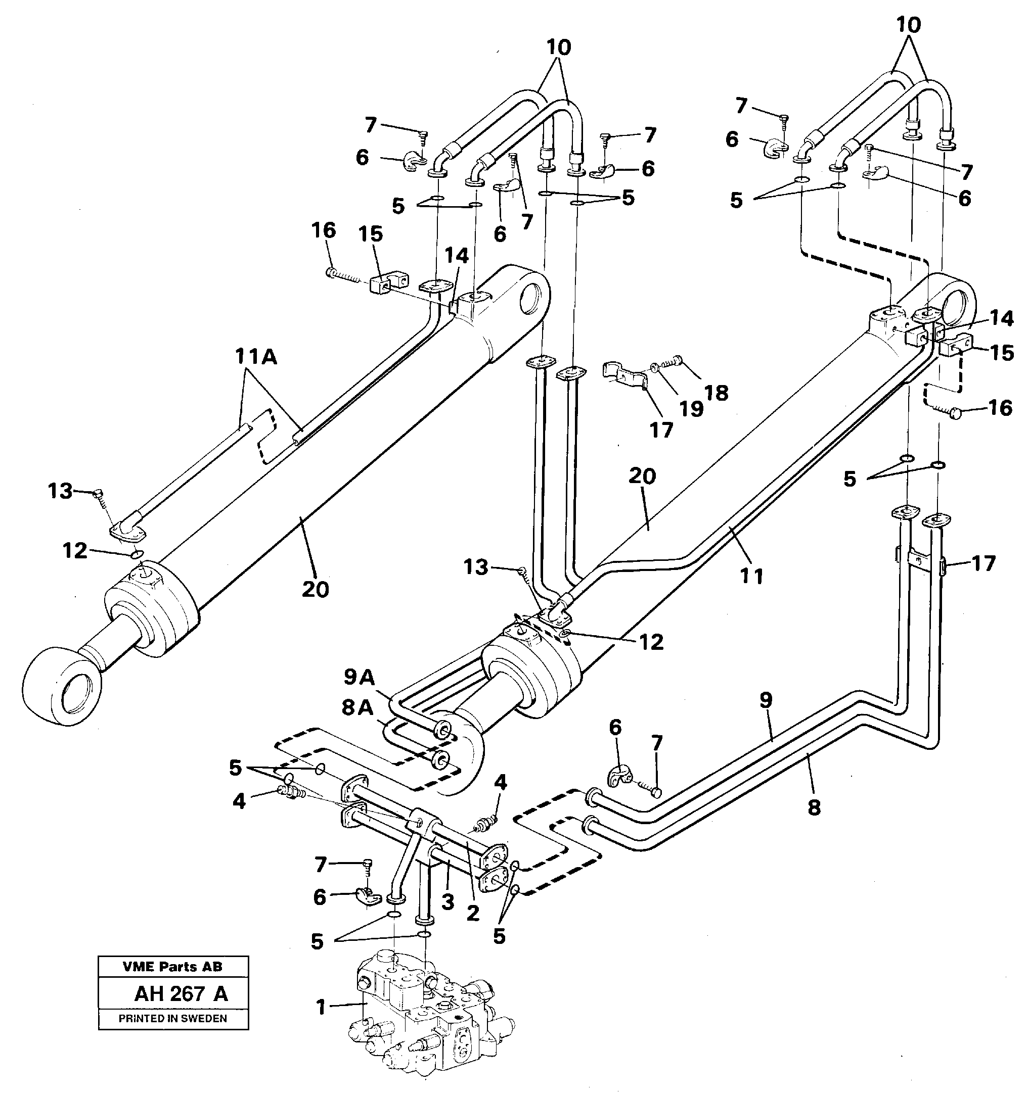Hydraulic system: Tilt function — volvo parts diagram