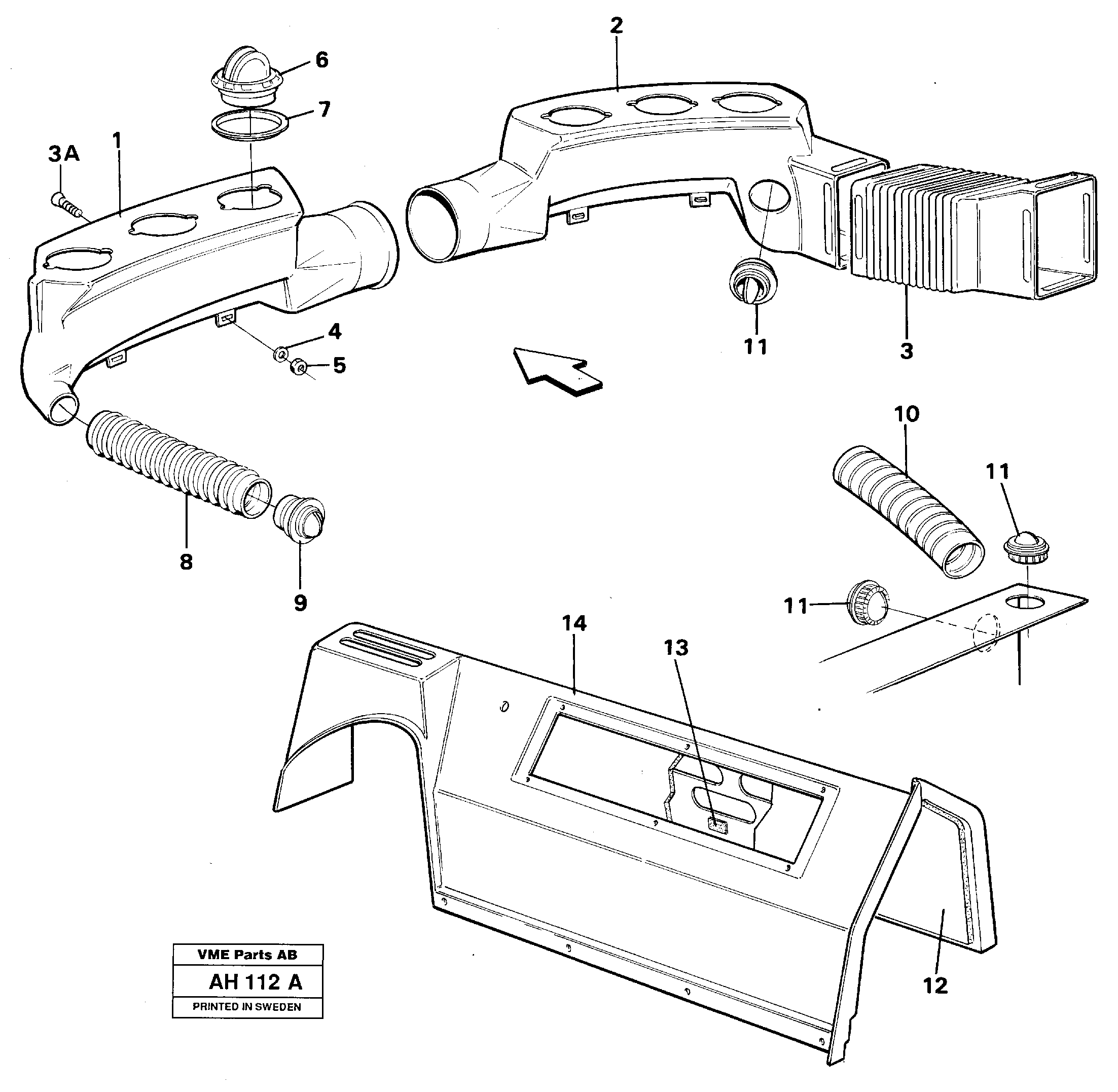 Air ducts — volvo parts diagram
