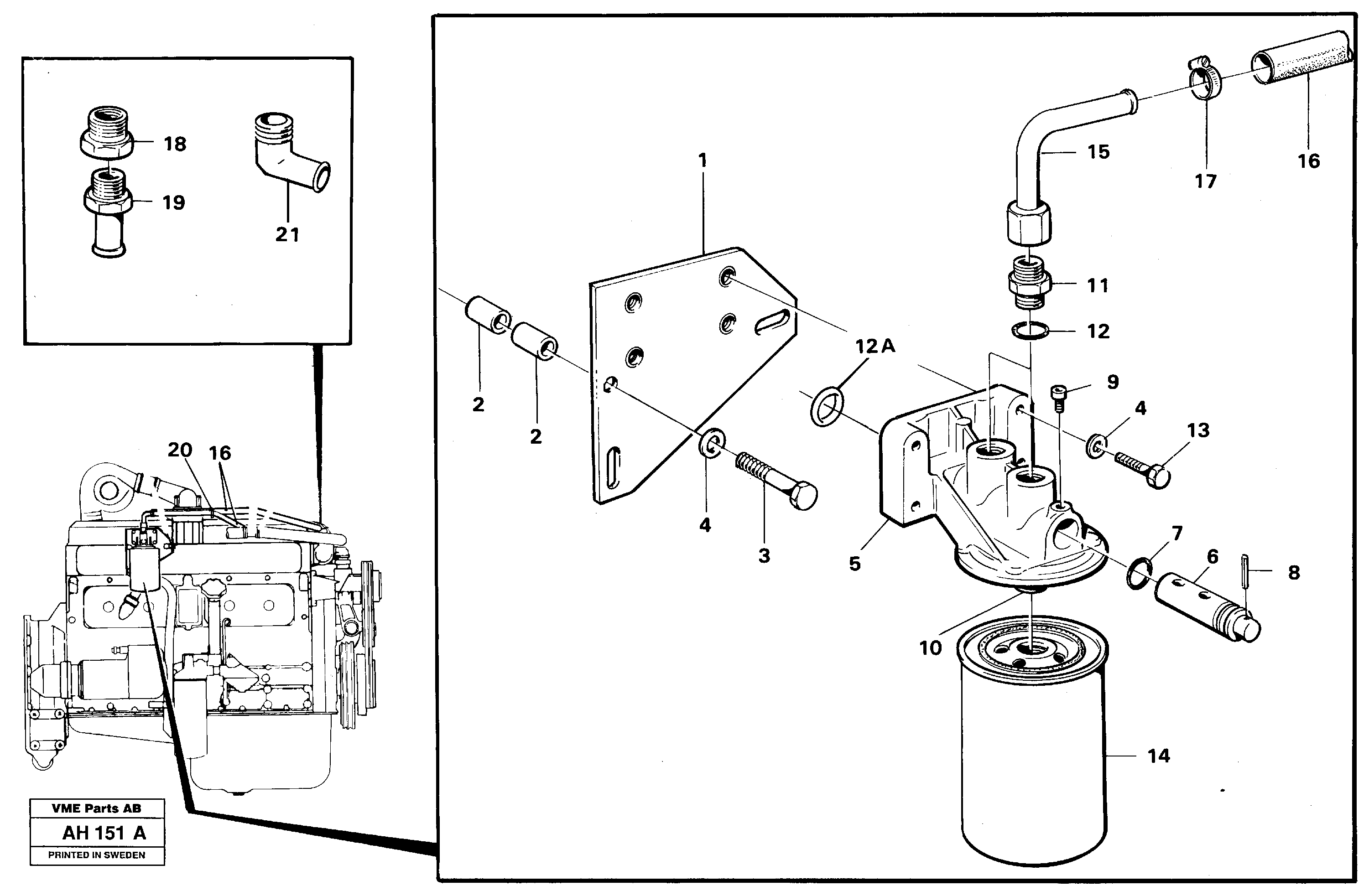 Coolant filter 91875 — volvo parts diagram