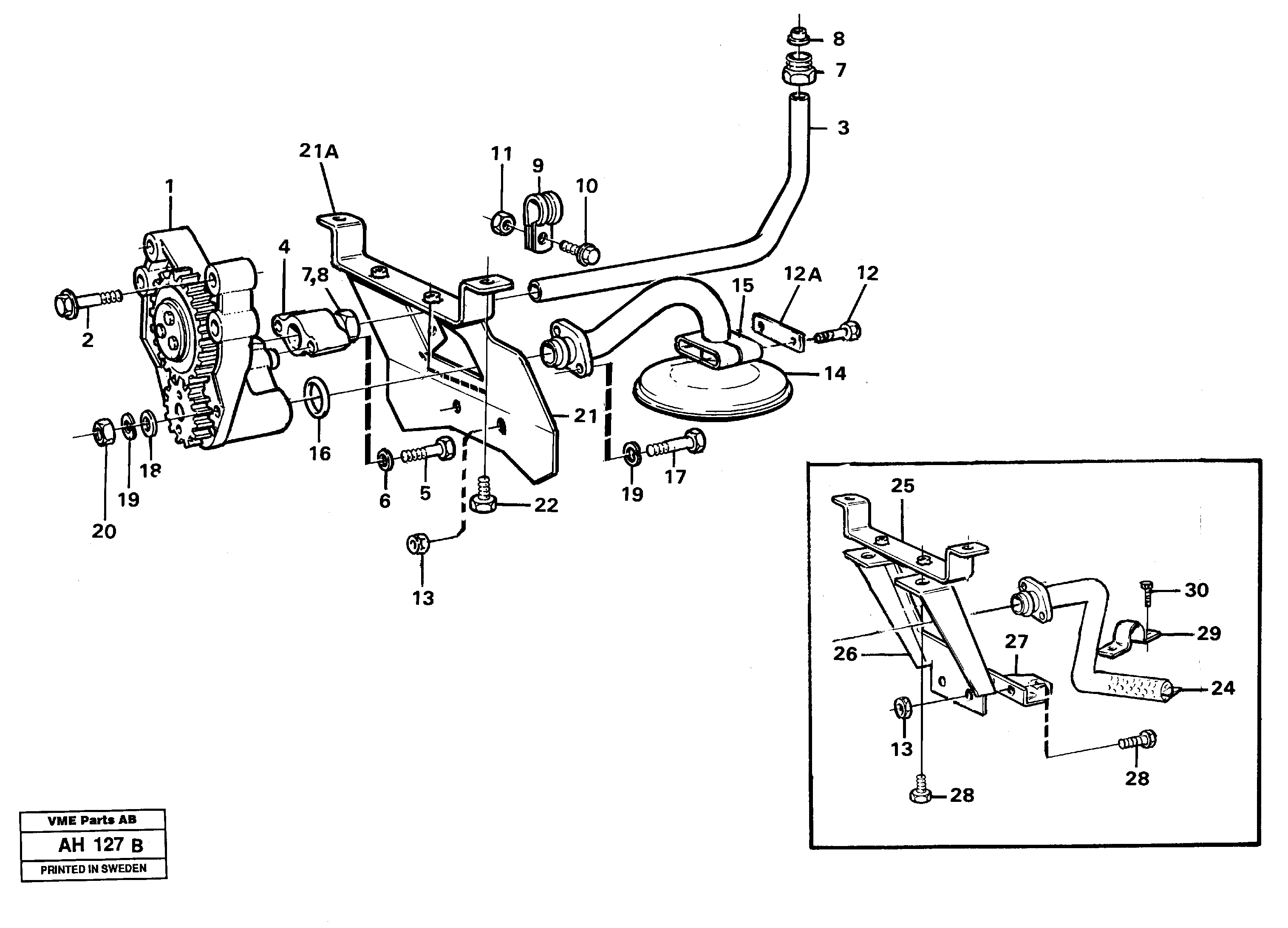 Lubricating oil system — volvo parts diagram
