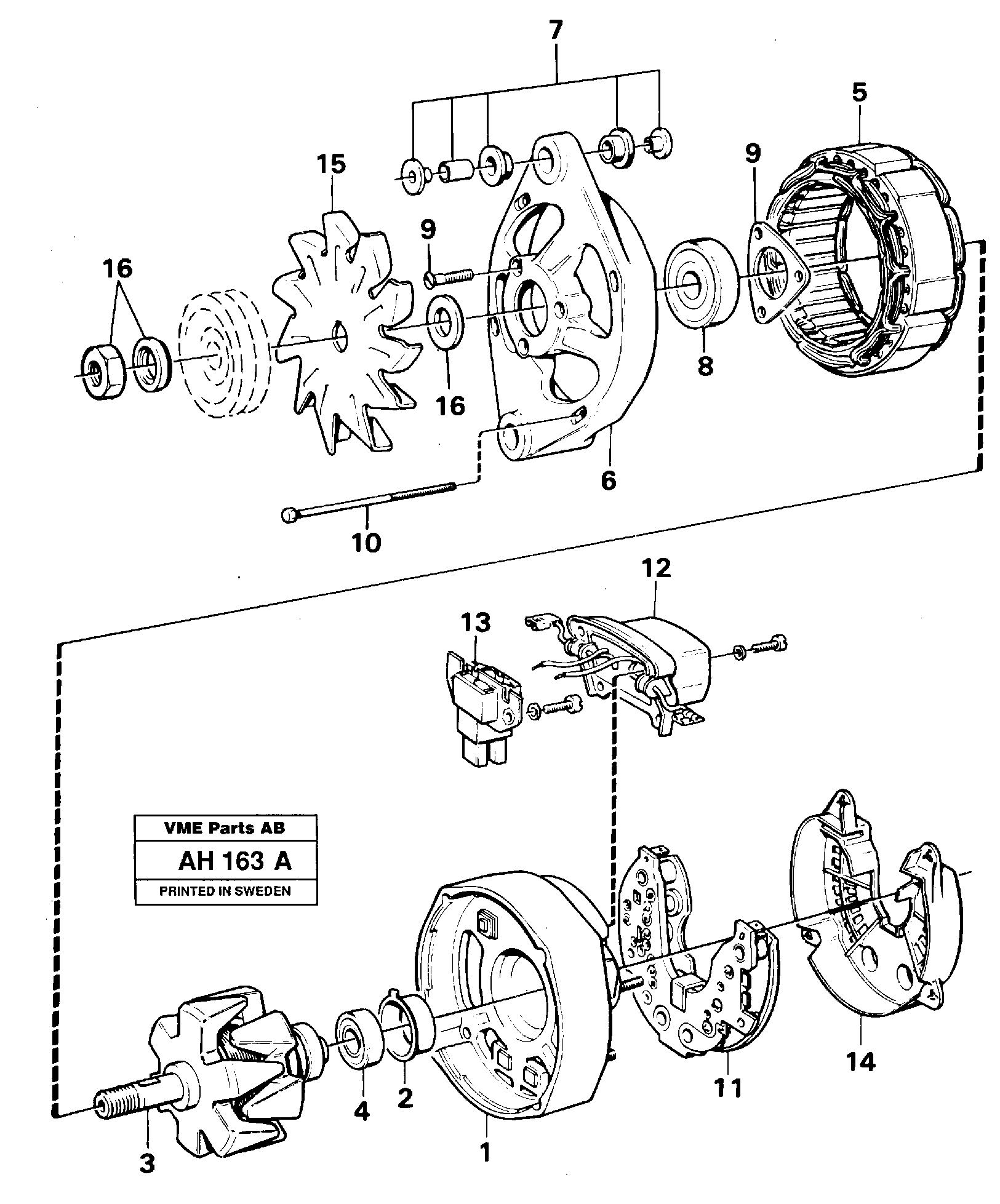 Alternator — volvo parts diagram