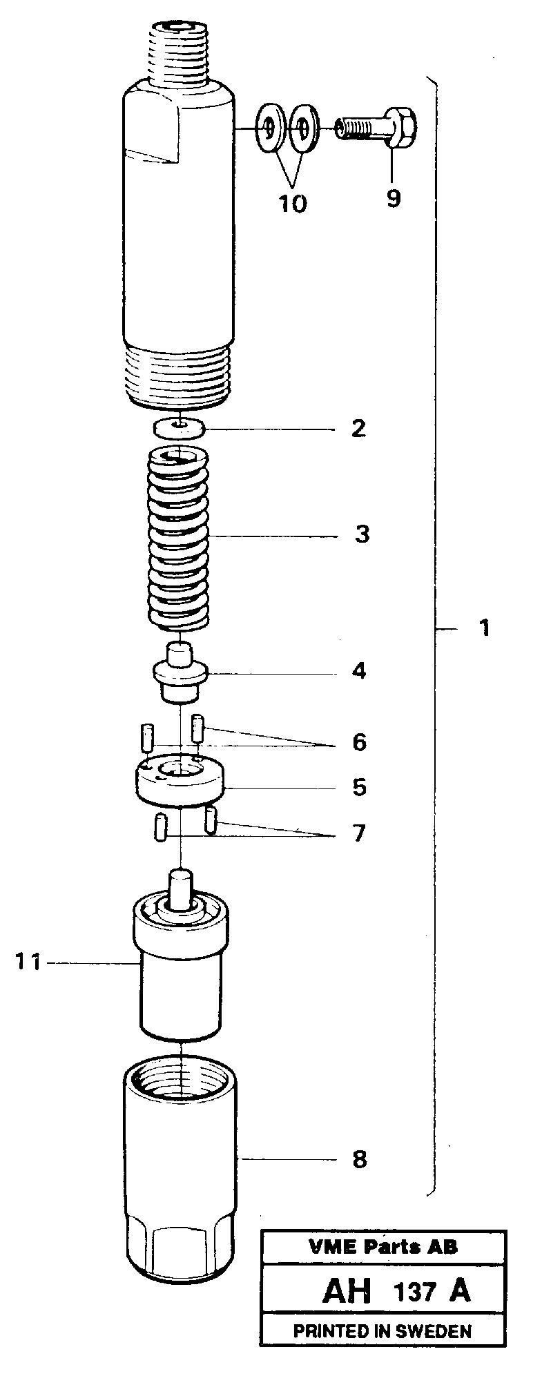 Injector — volvo parts diagram