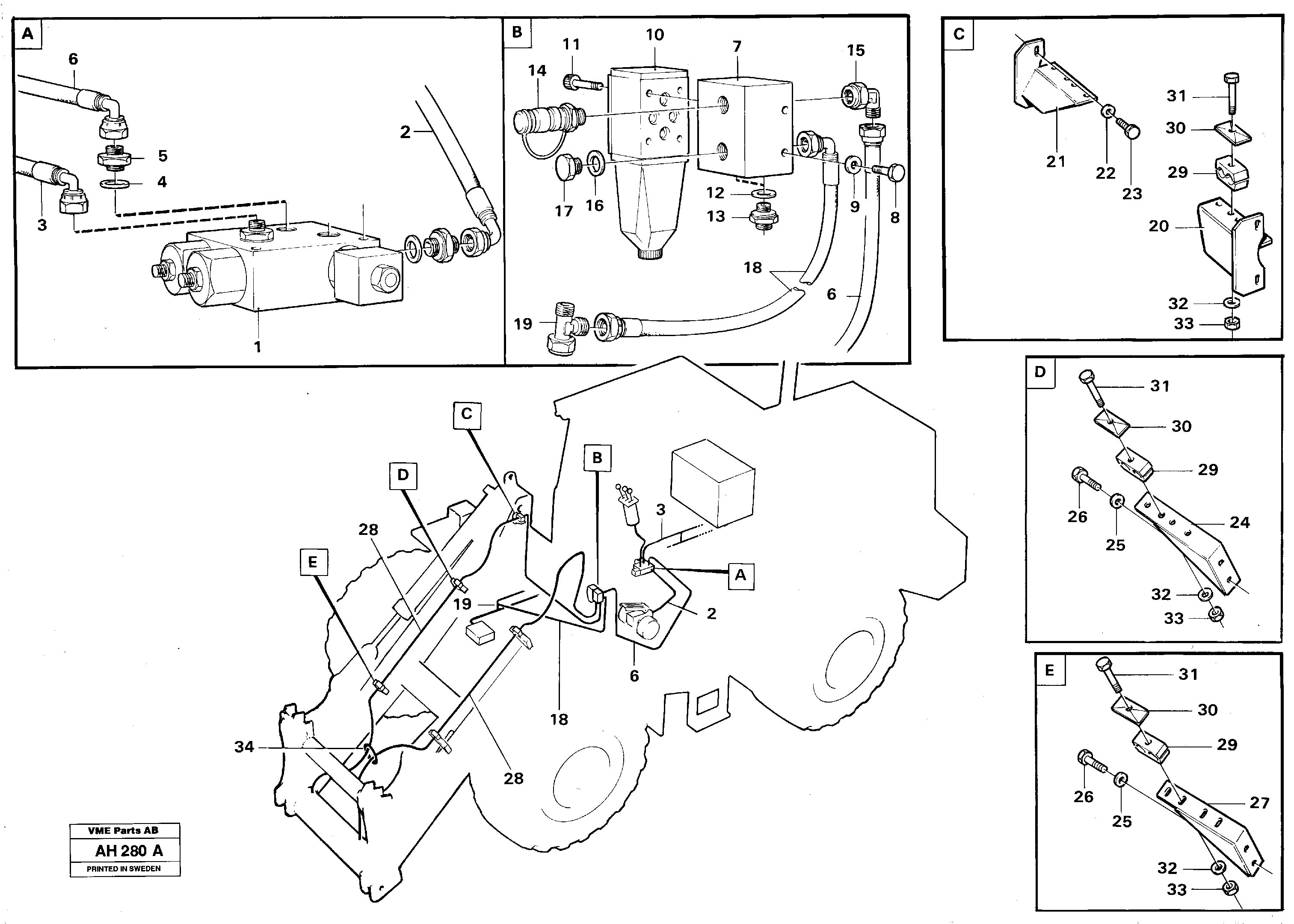 Attachment locking,  91992 — volvo parts diagram