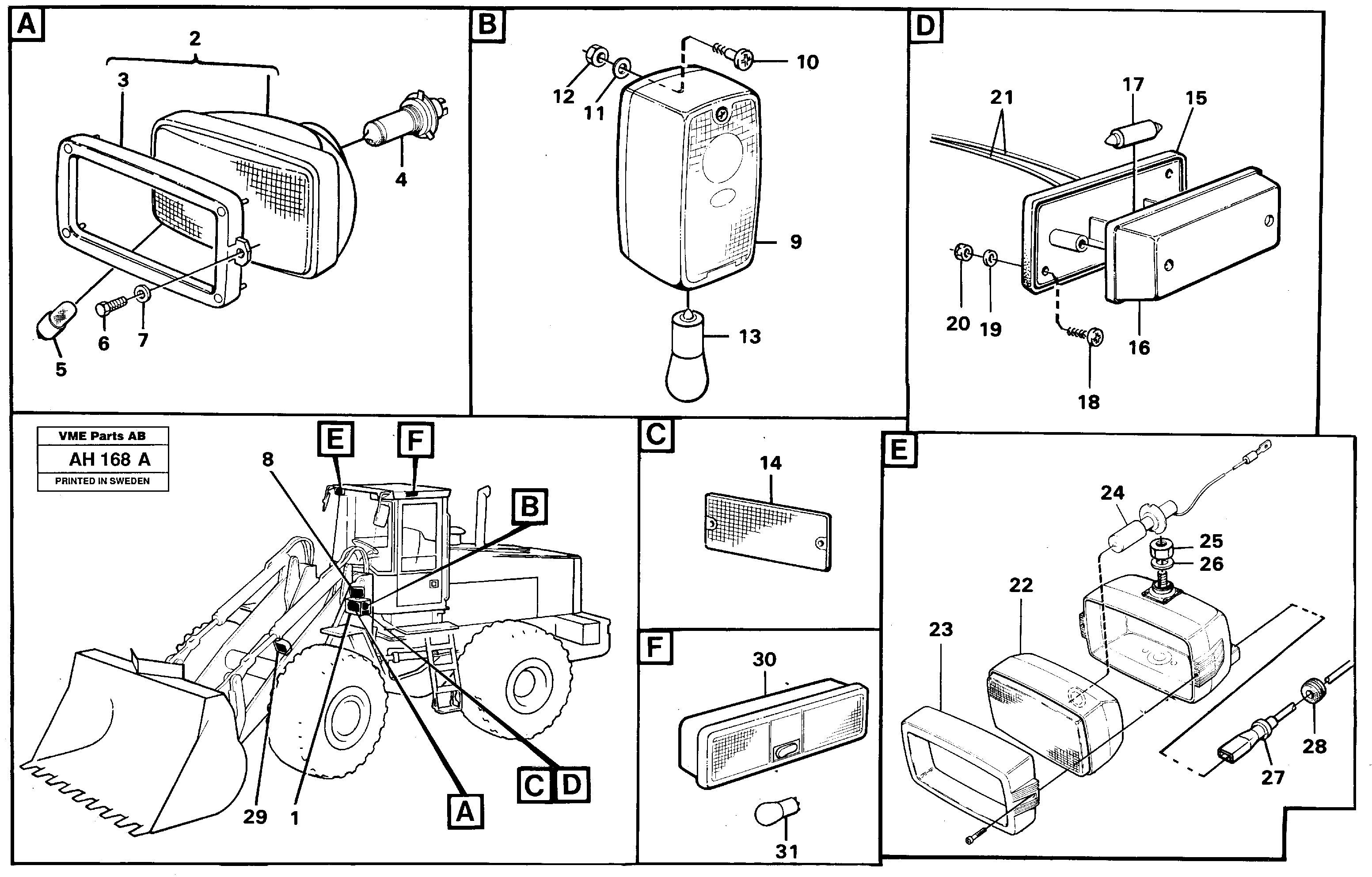 Lighting, front — volvo parts diagram
