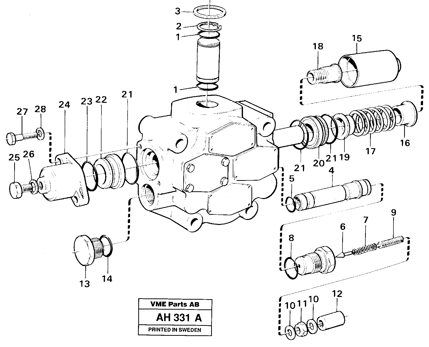 Control valve  92418 — volvo parts diagram