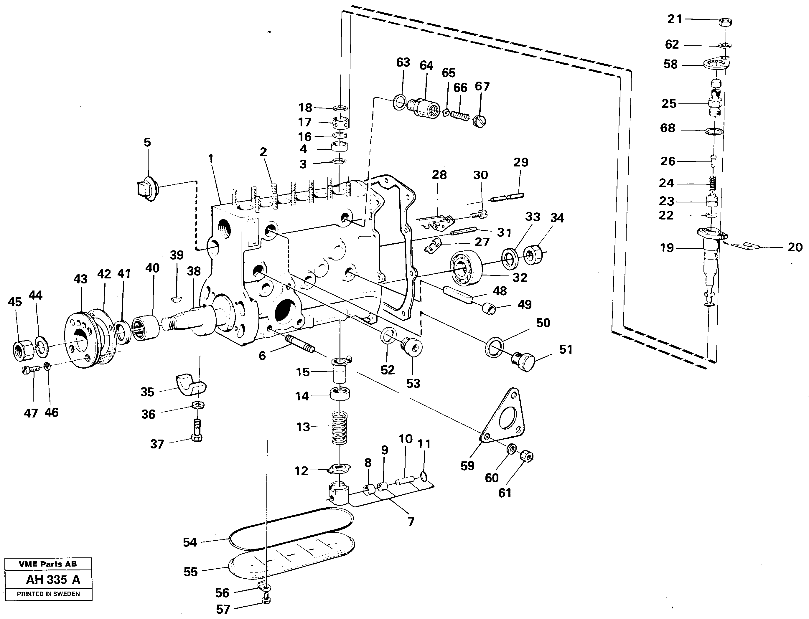 Injection pump — volvo parts diagram