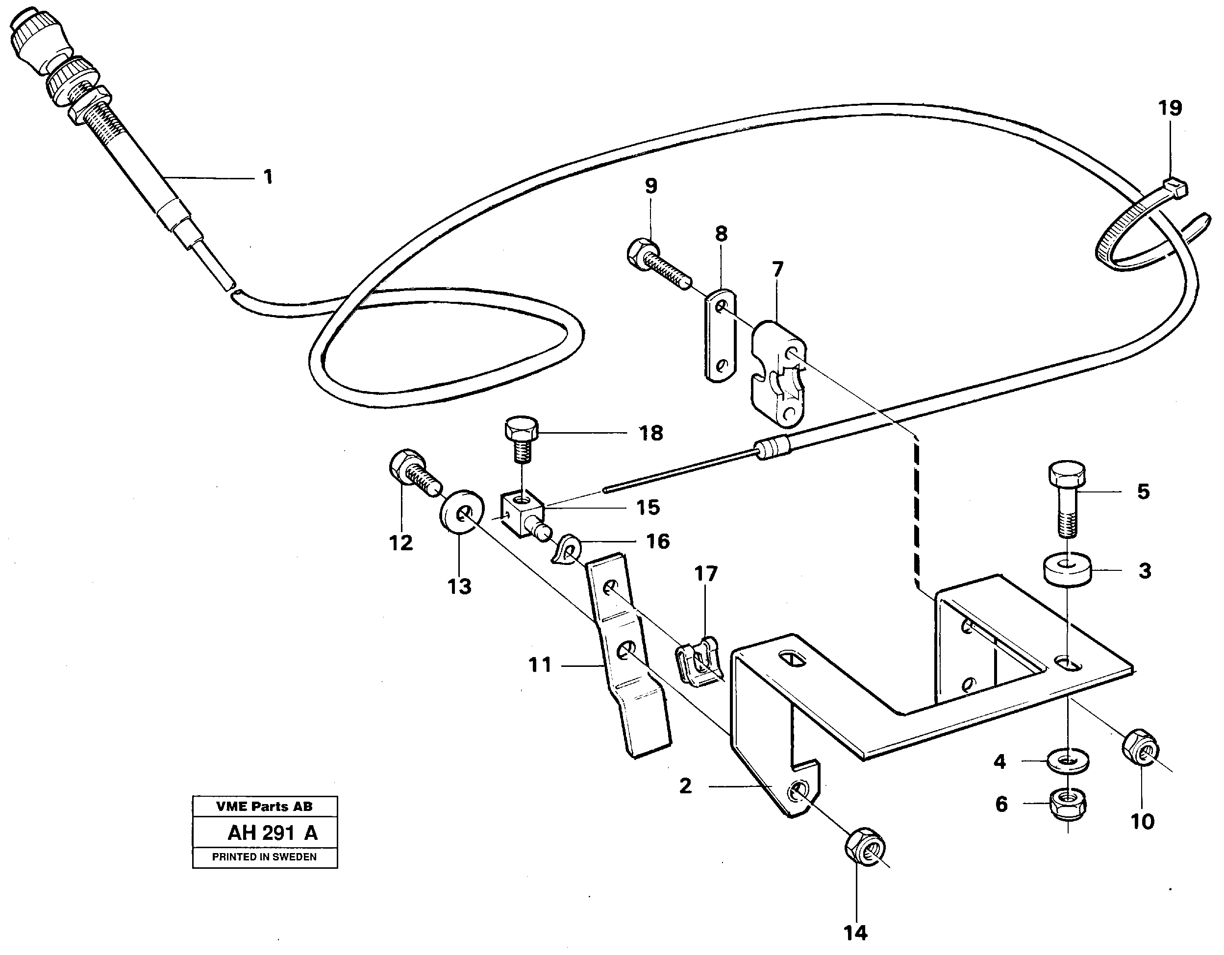 Hand throttle 91886 — volvo parts diagram