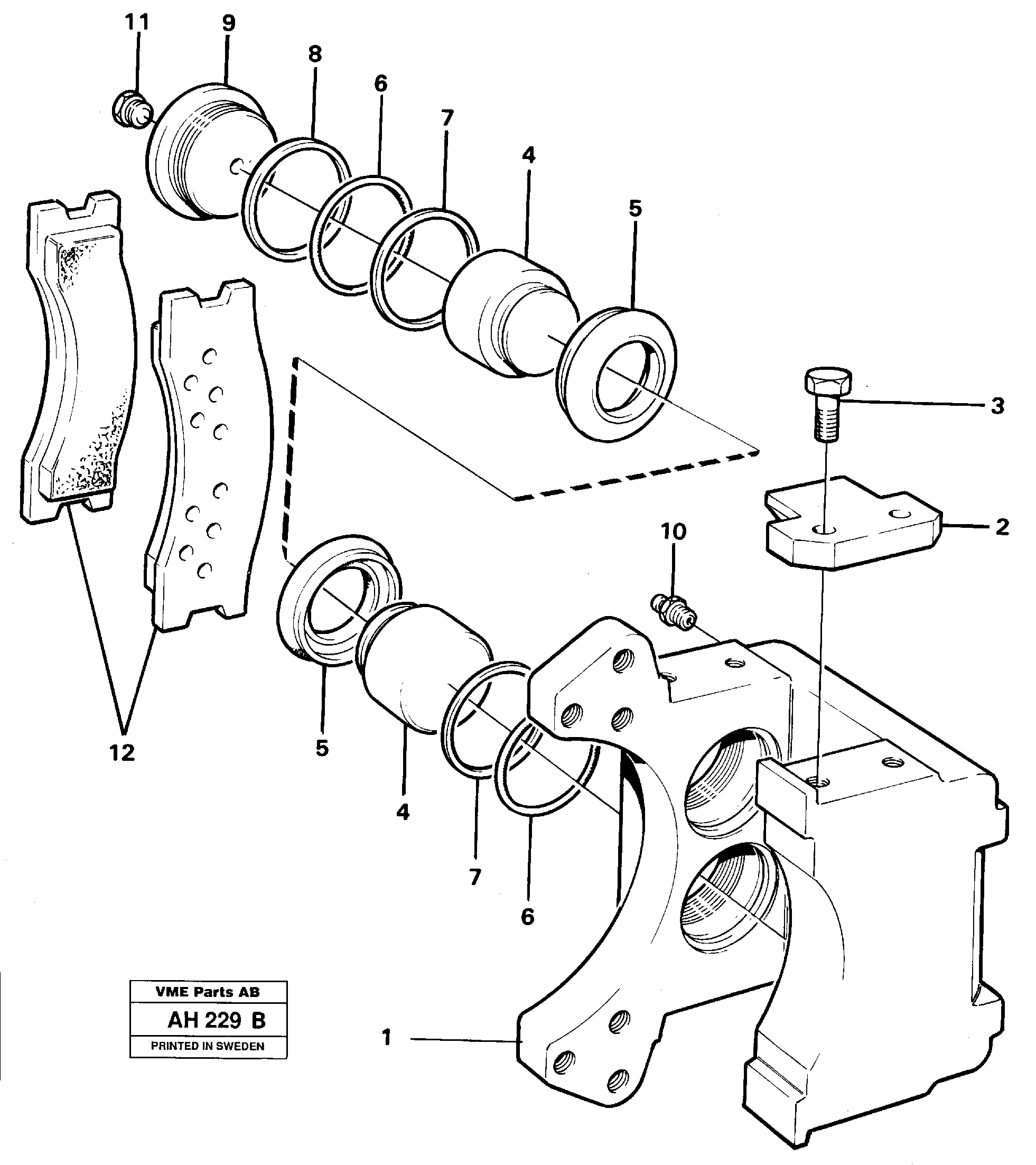 Disc brake — volvo parts diagram