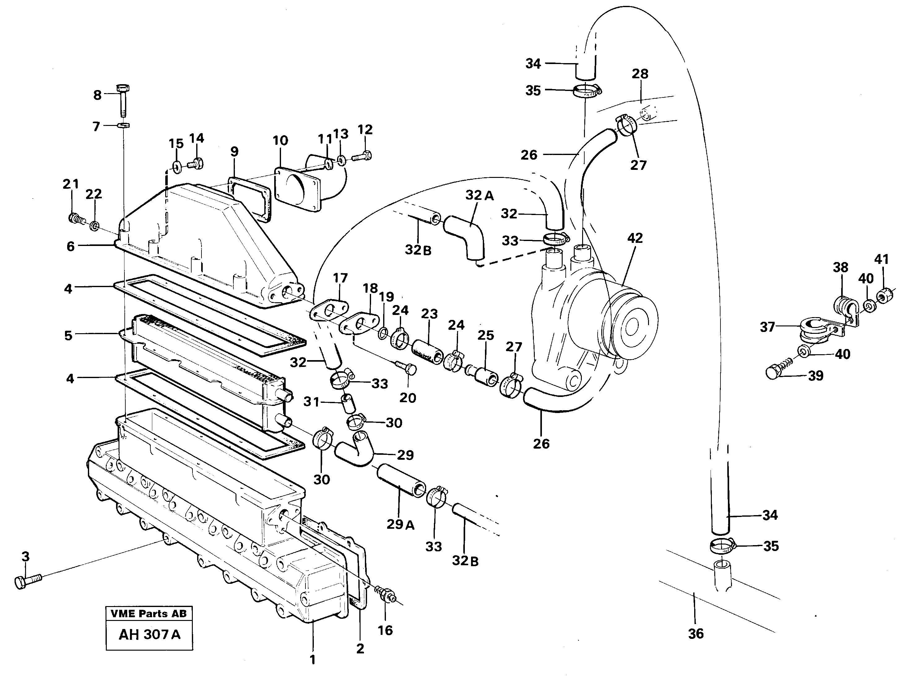 Intercooler 92006 — volvo parts diagram