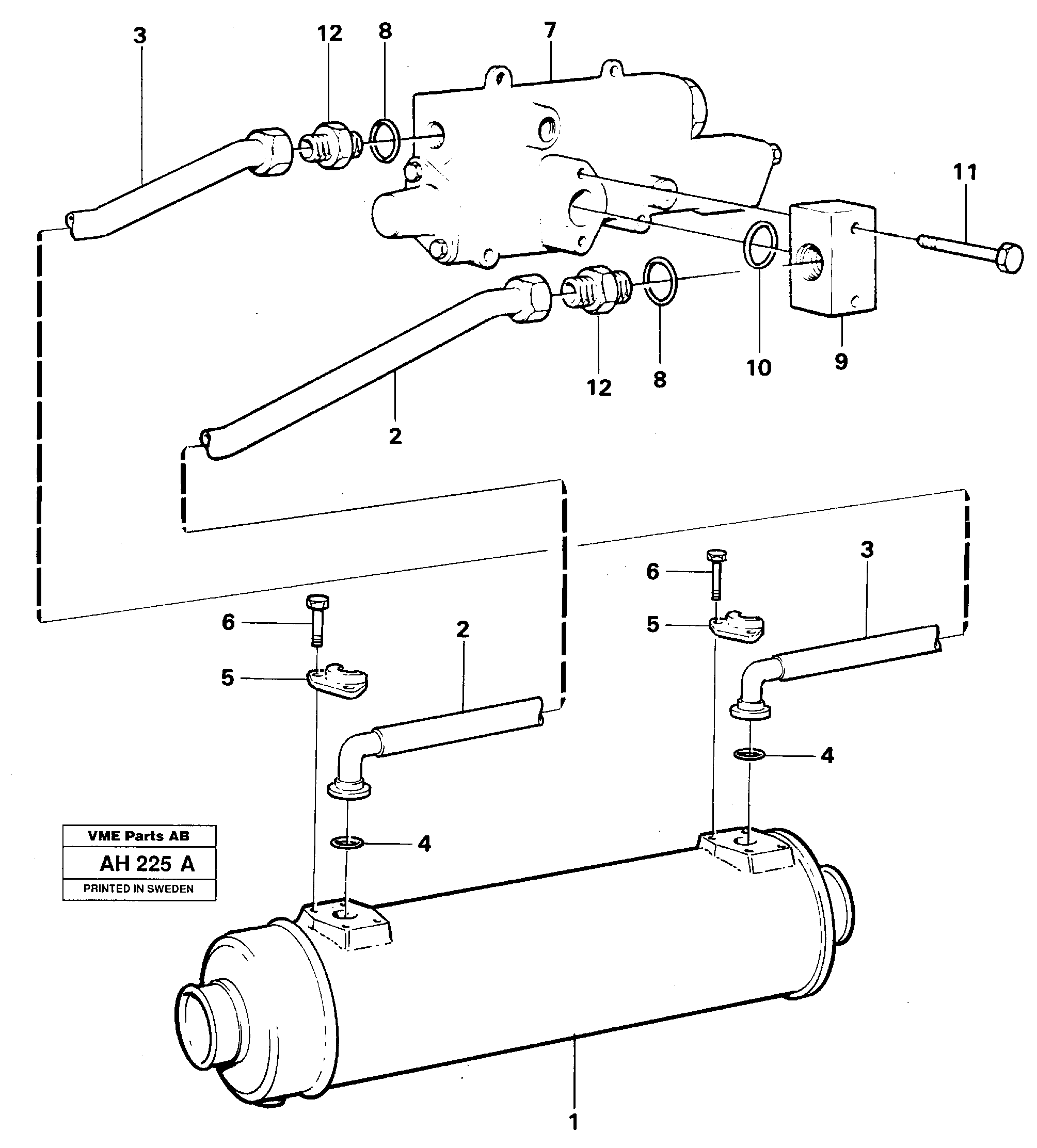 Cooling system — volvo parts diagram
