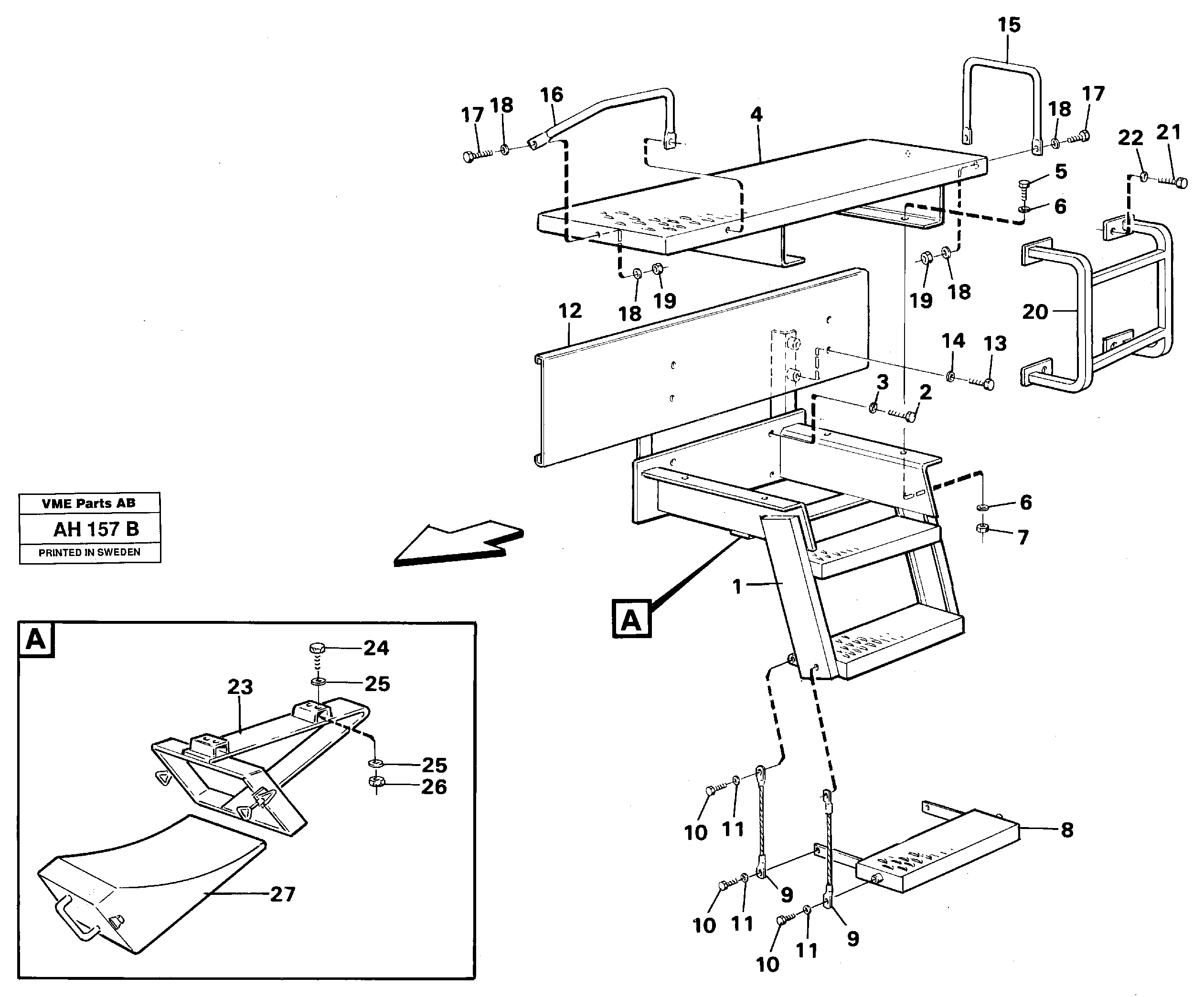 Foot step — volvo parts diagram