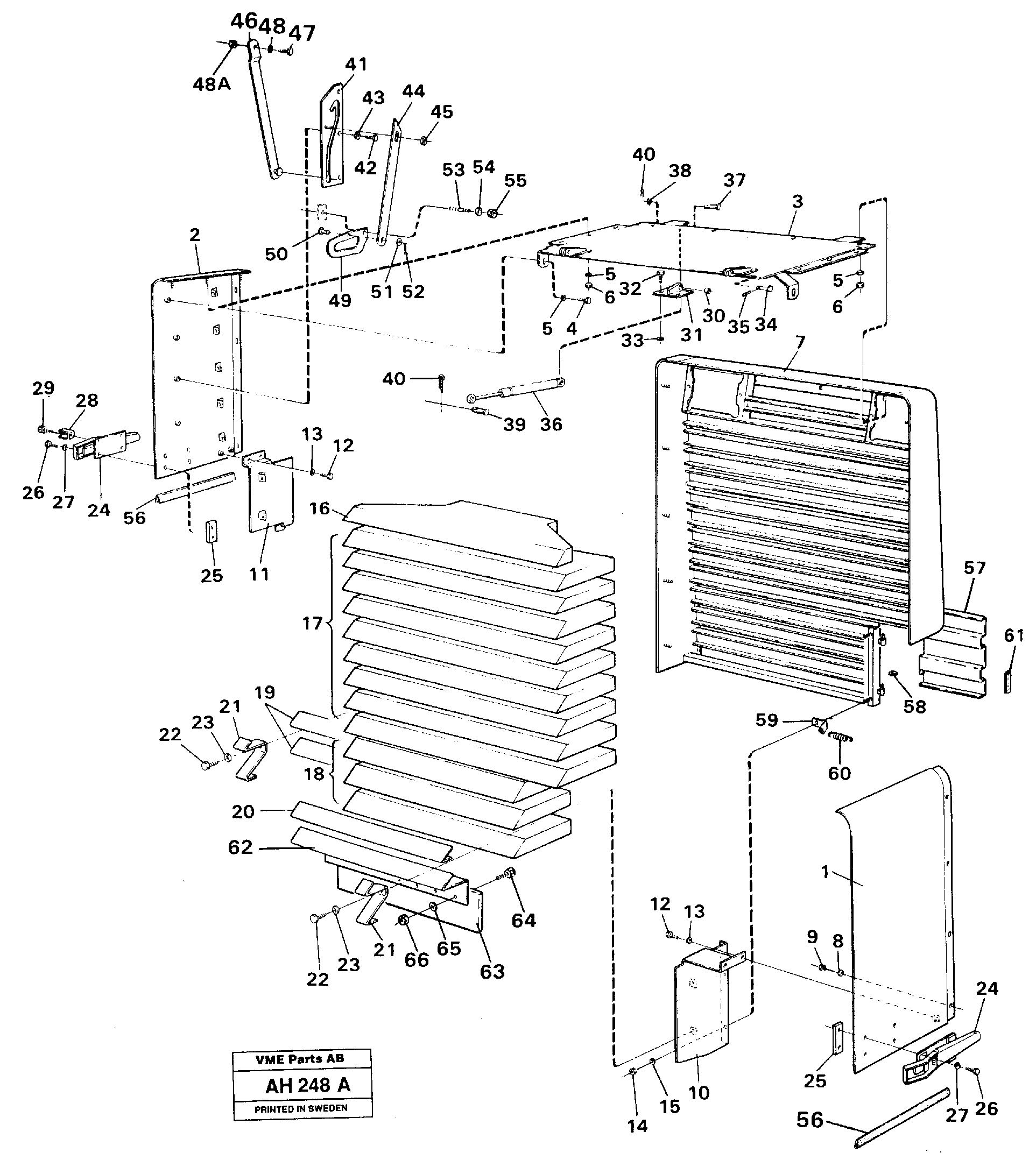 Radiator casing — volvo parts diagram