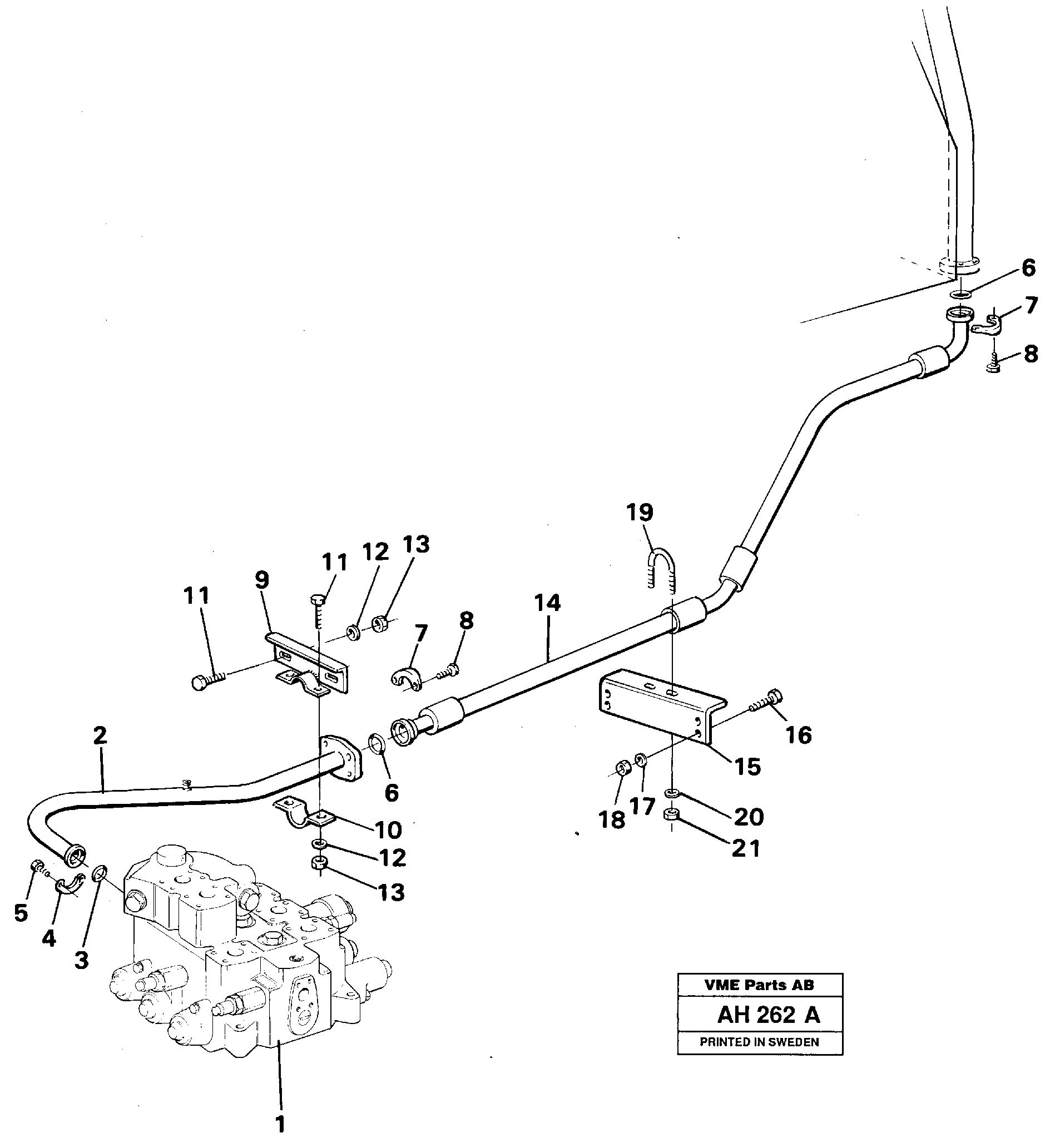 Hydraulic system: Return line — volvo parts diagram
