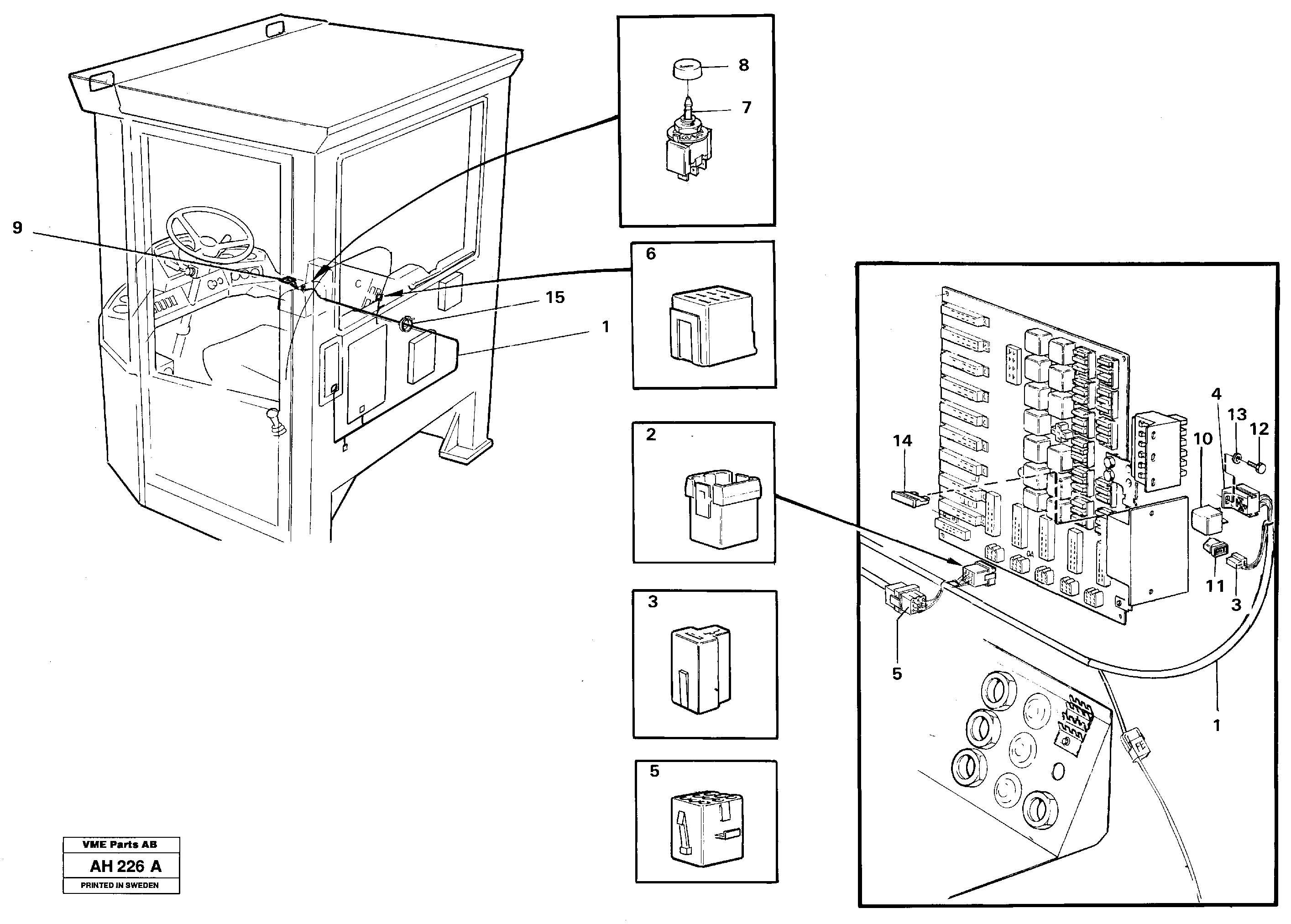 Electrical system: Boom suspension system  91964 — volvo parts diagram