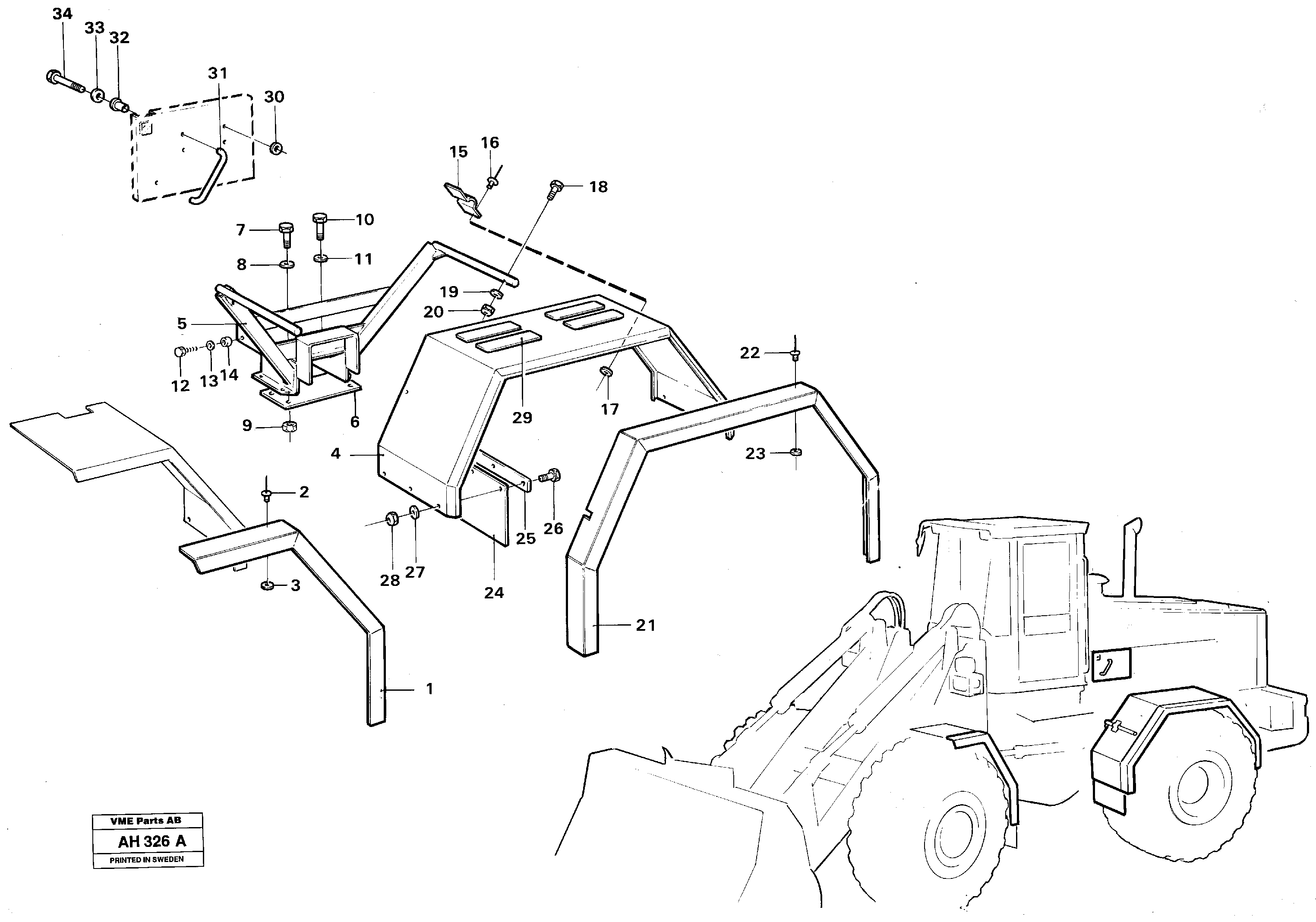 Extended fenders 92328 — volvo parts diagram