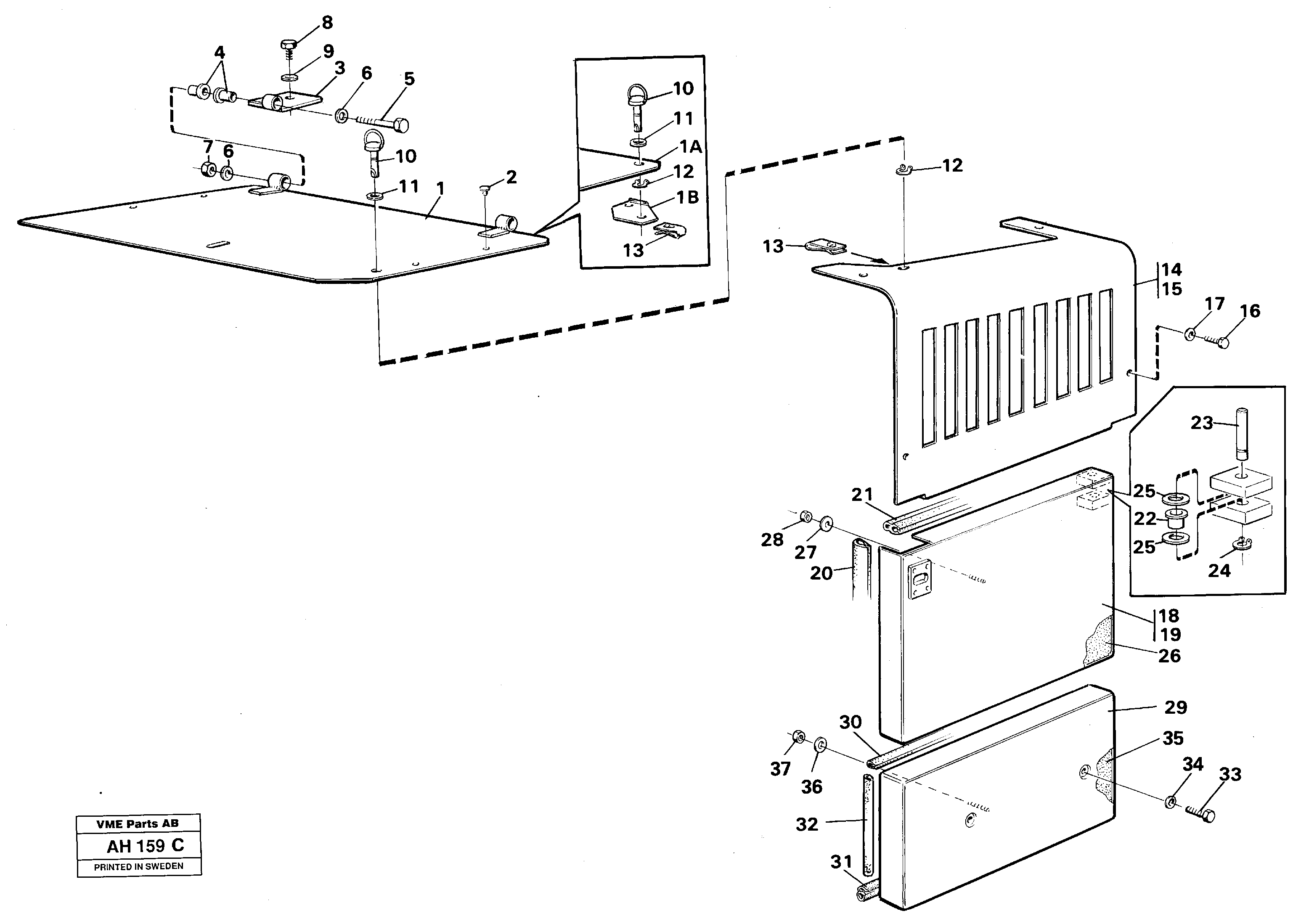 Side hatches, front — volvo parts diagram