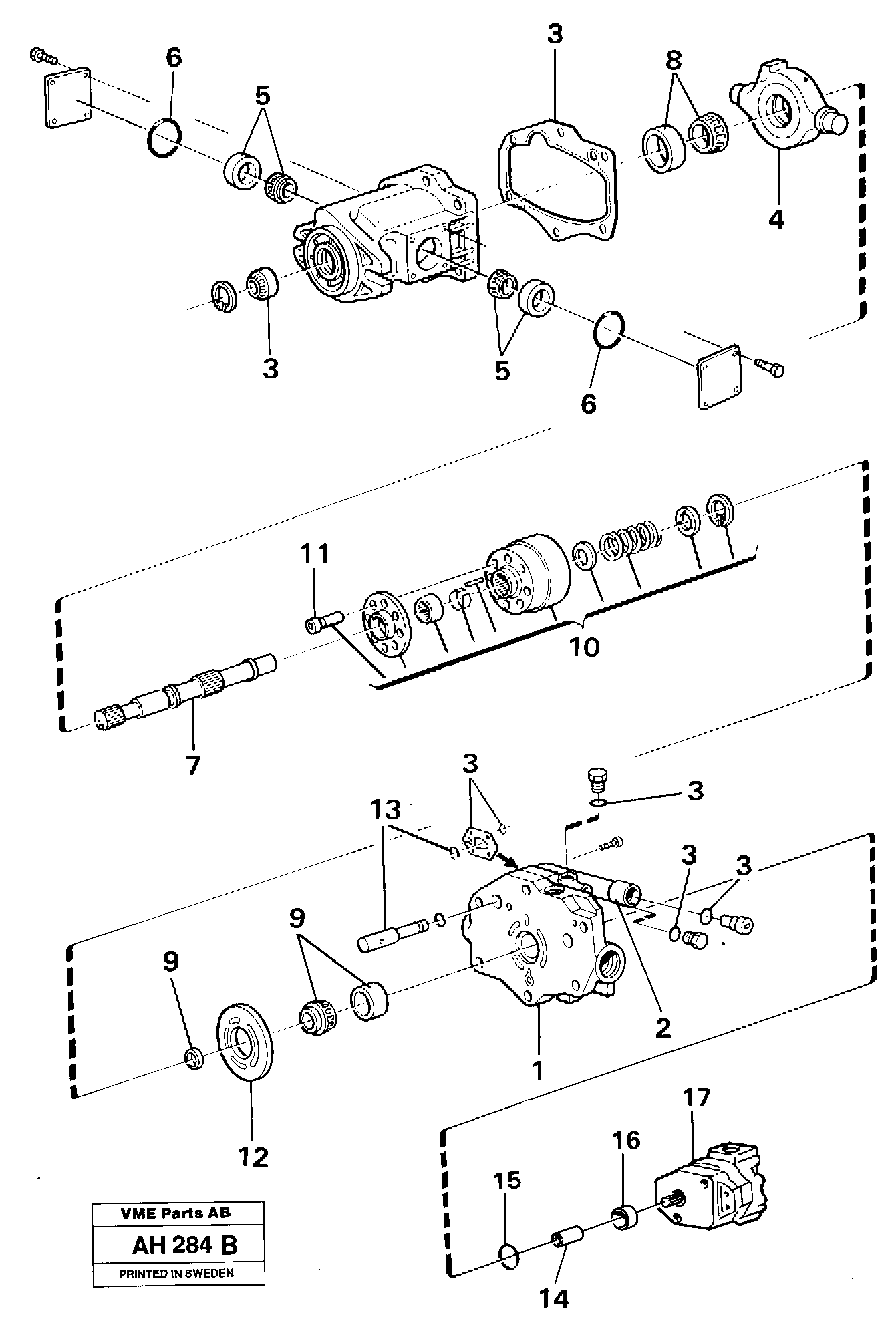 Hydraulic pump — volvo parts diagram