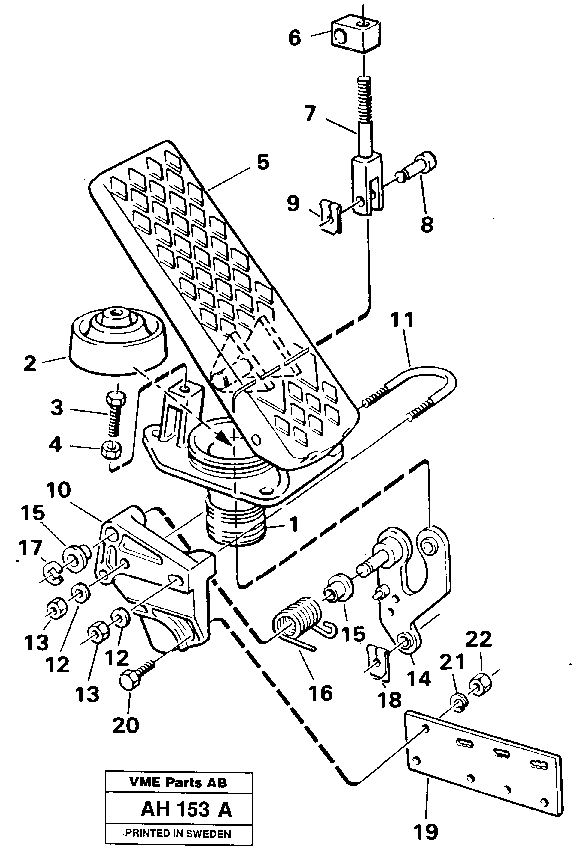 Pedal — volvo parts diagram
