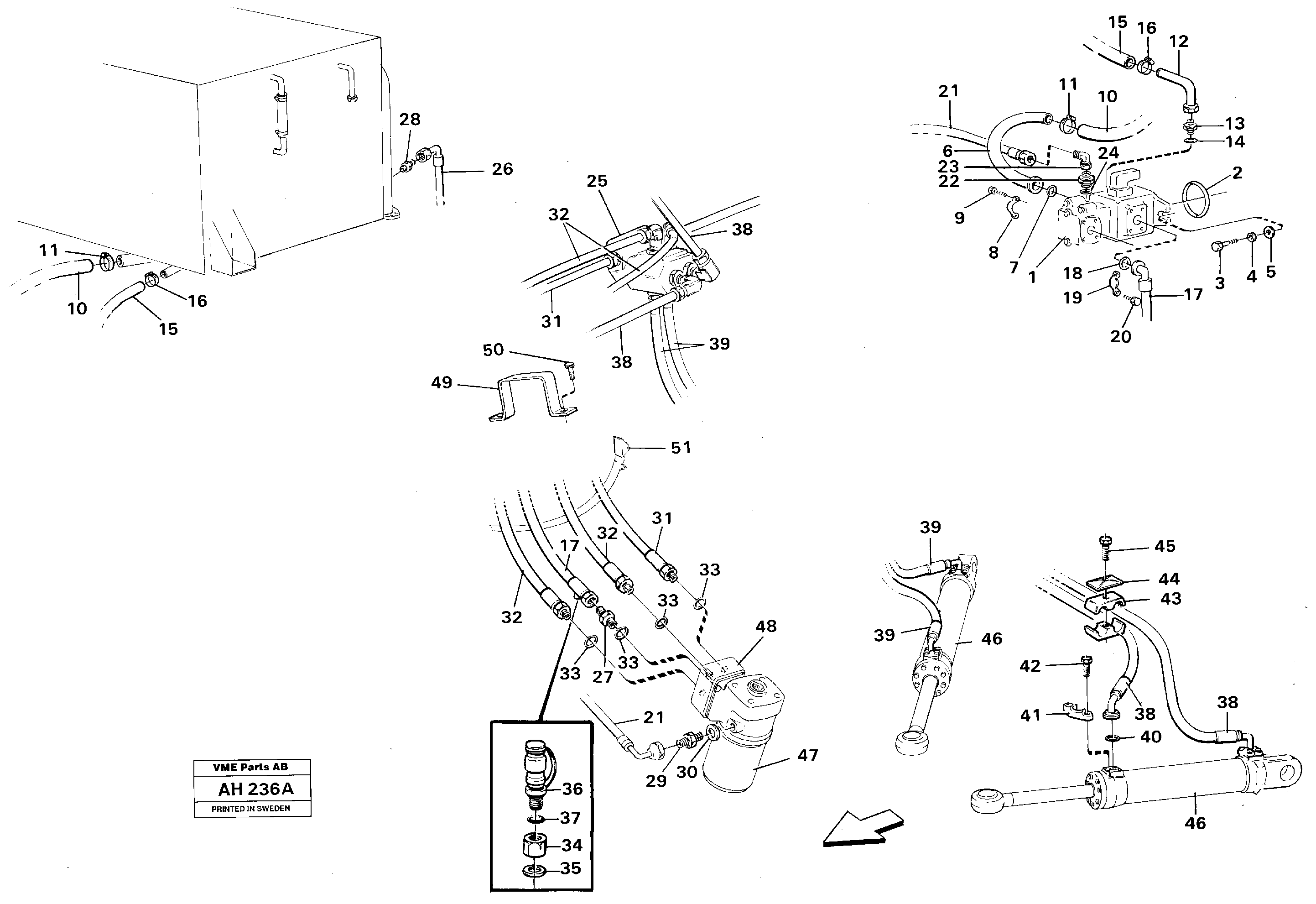 Steering system — volvo parts diagram