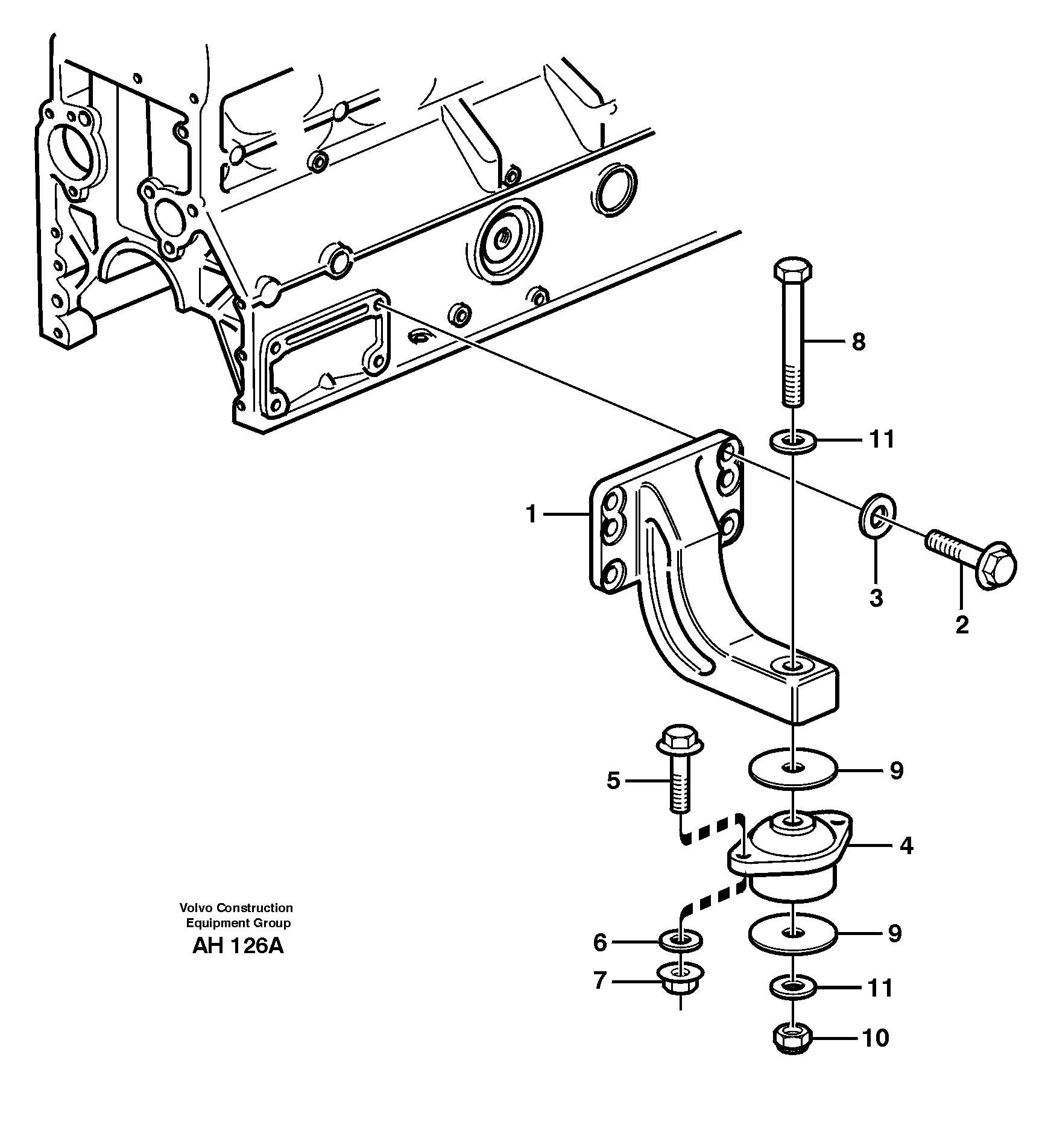 Engine mounting — volvo parts diagram