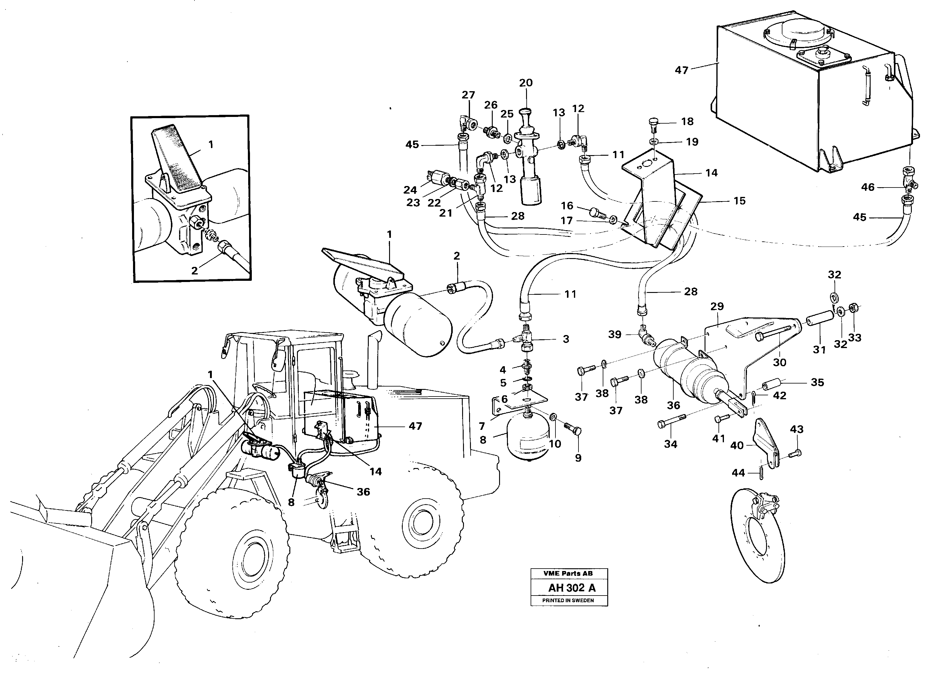 Hydraulic parking brake 91920 — volvo parts diagram