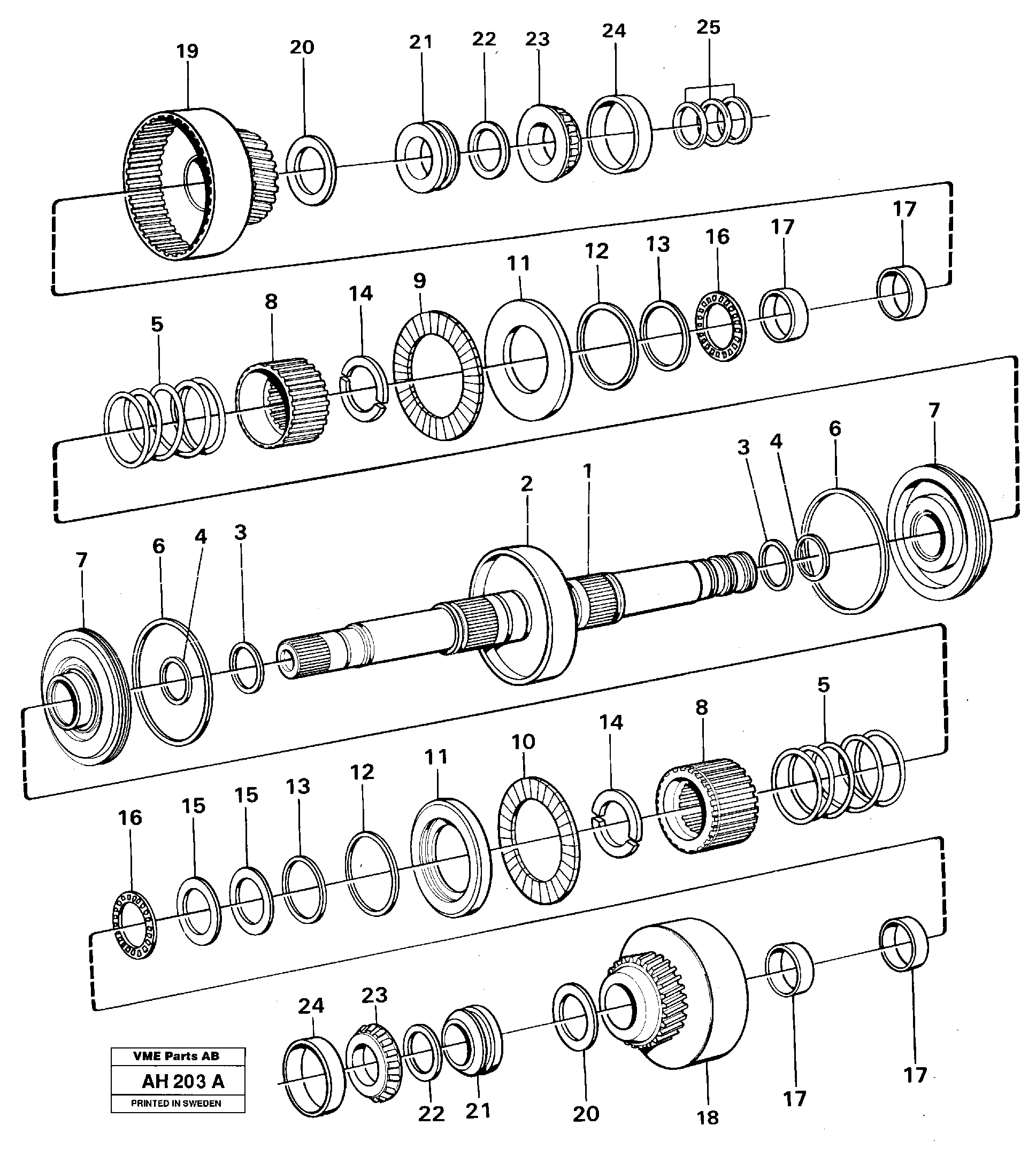 Clutches forward and reverse — volvo parts diagram