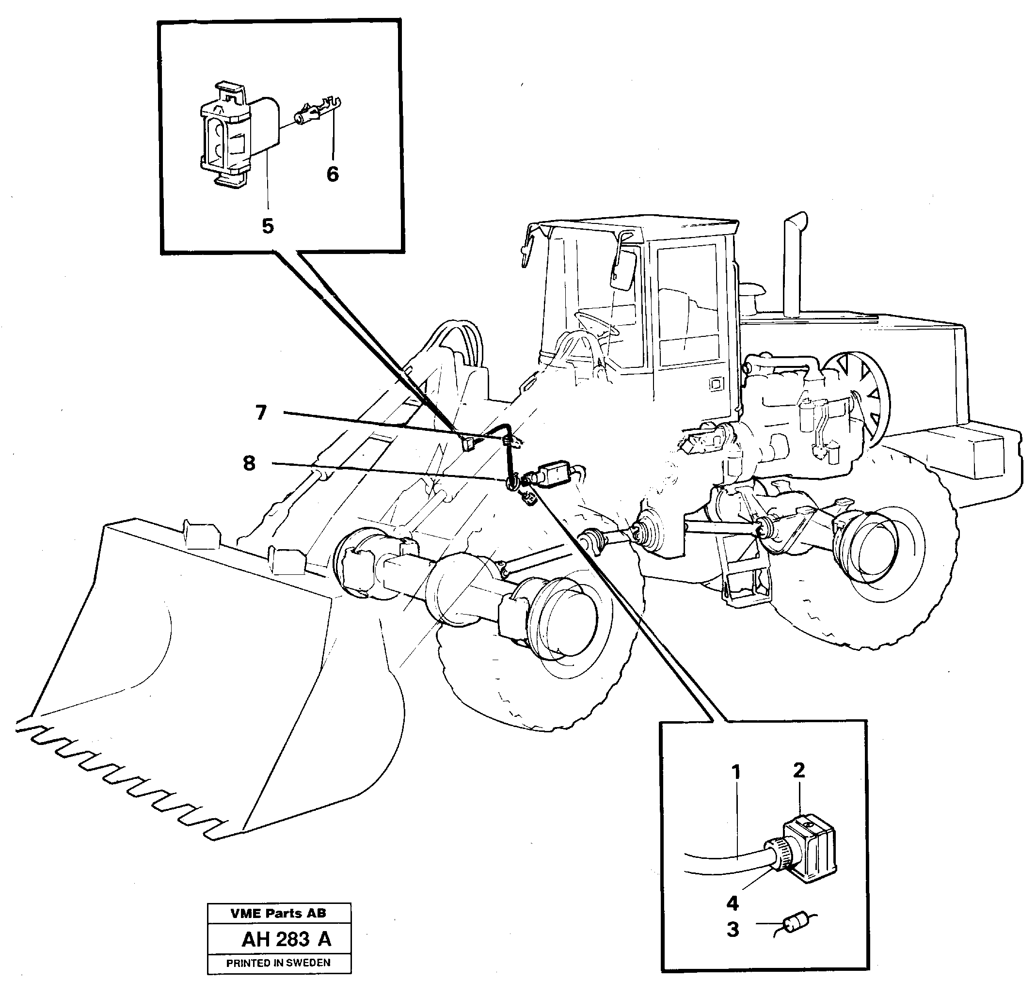 Electrical system: Single acting lifting function  91960 — volvo parts diagram