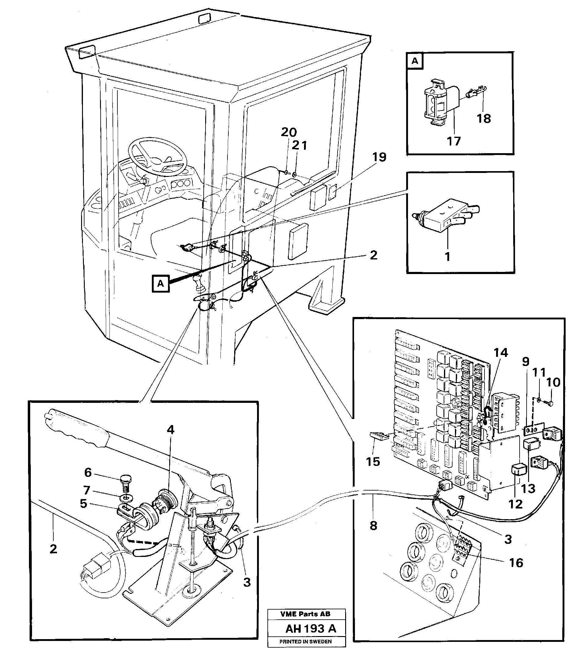 Electrical system: Parking brake alarm  92079 — volvo parts diagram