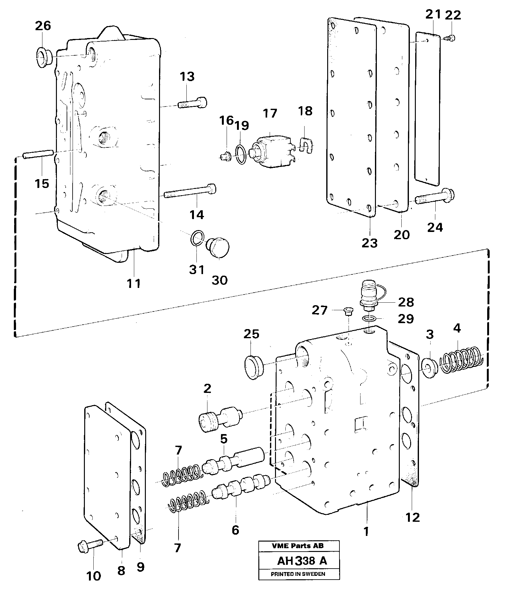 Range selector valve  30879 — volvo parts diagram