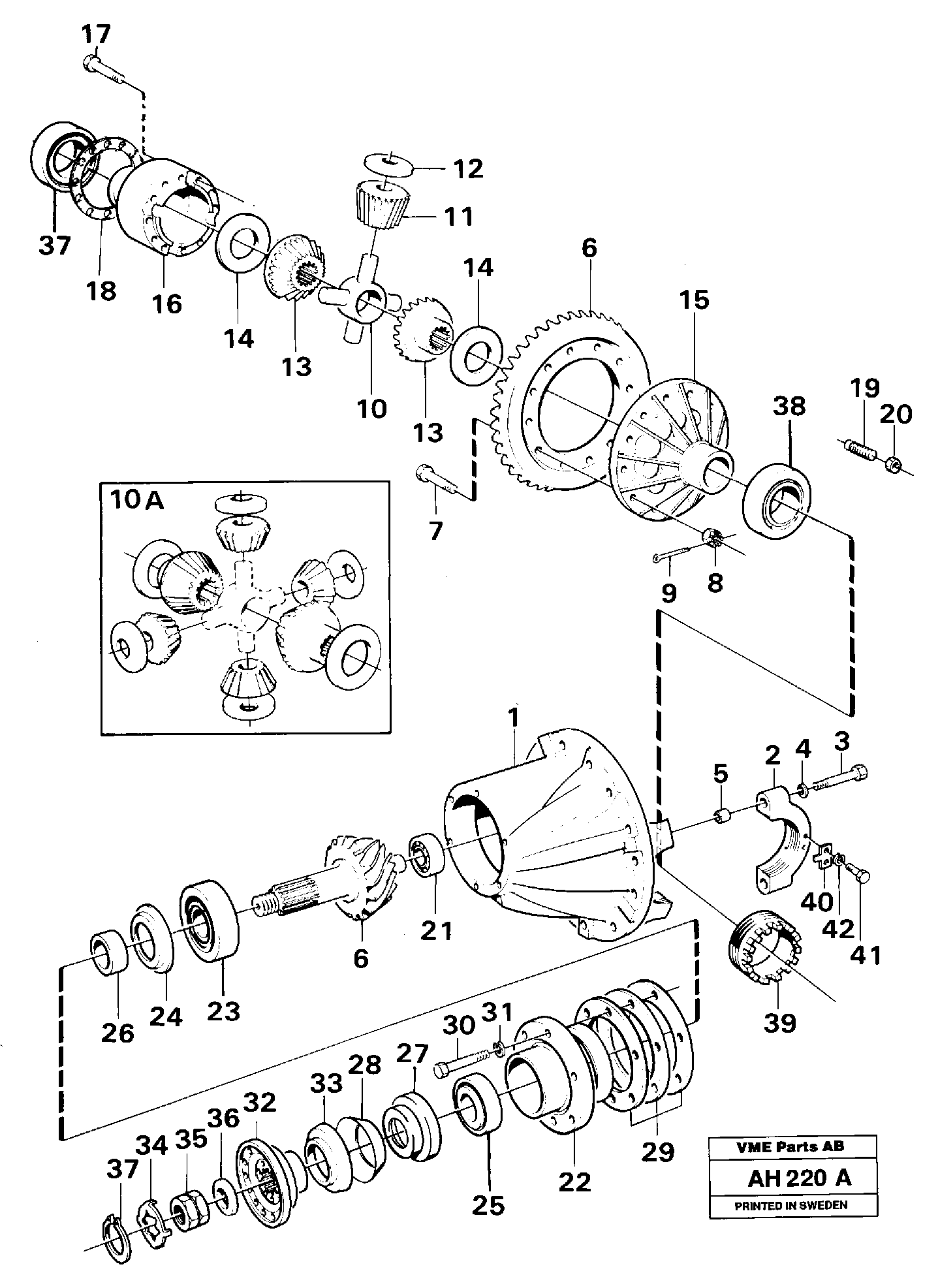 Final drive AH 55E — volvo parts diagram