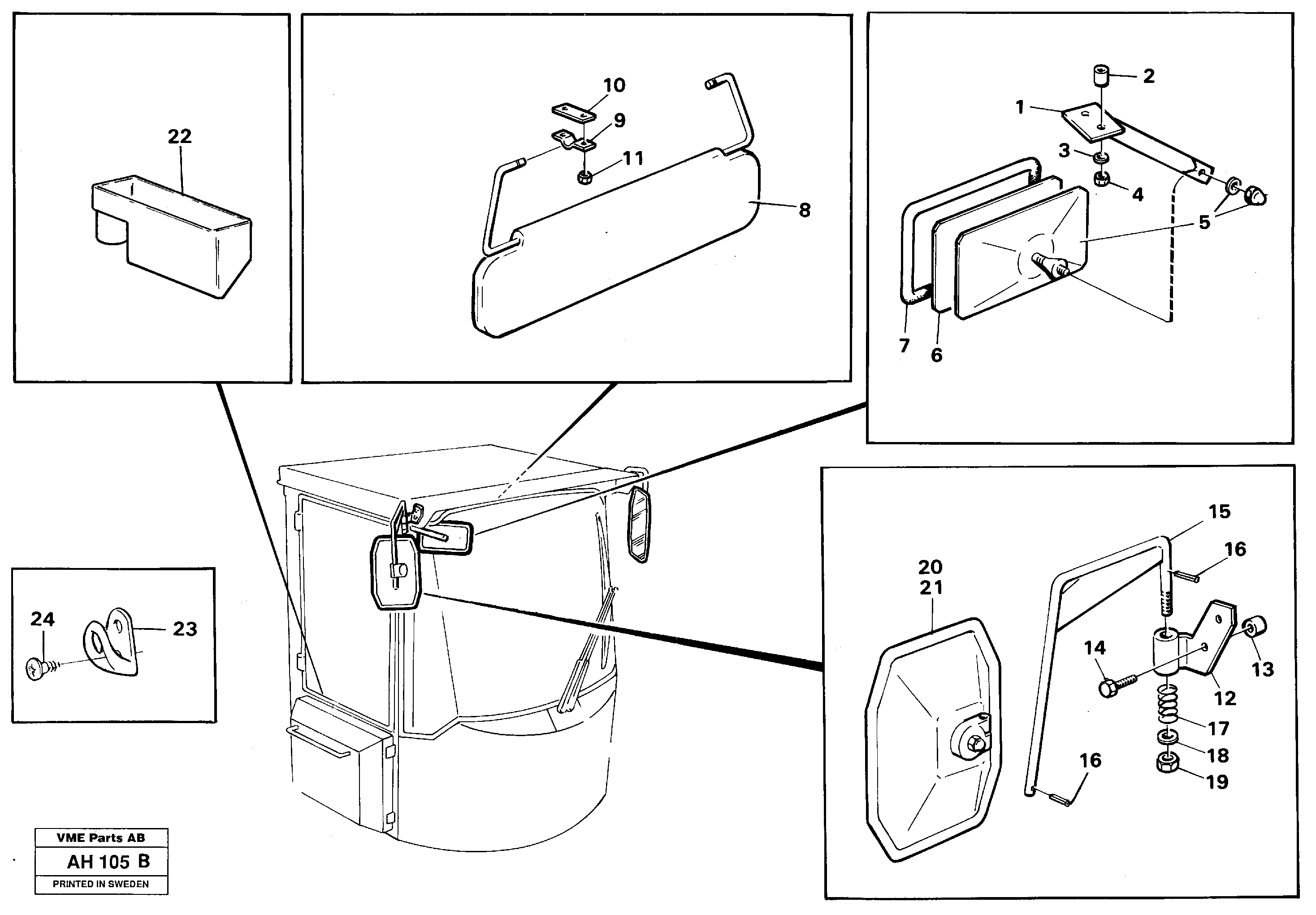 Interior components — volvo parts diagram