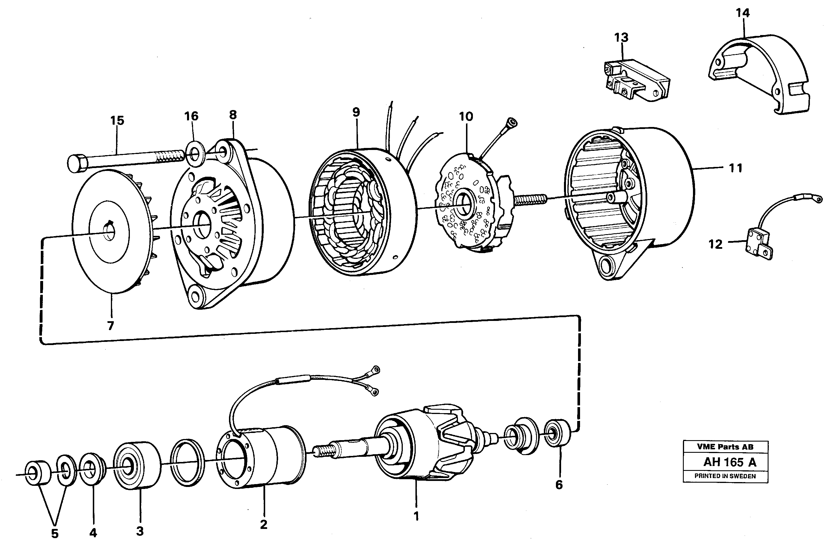 Alternator, 91956 — volvo parts diagram