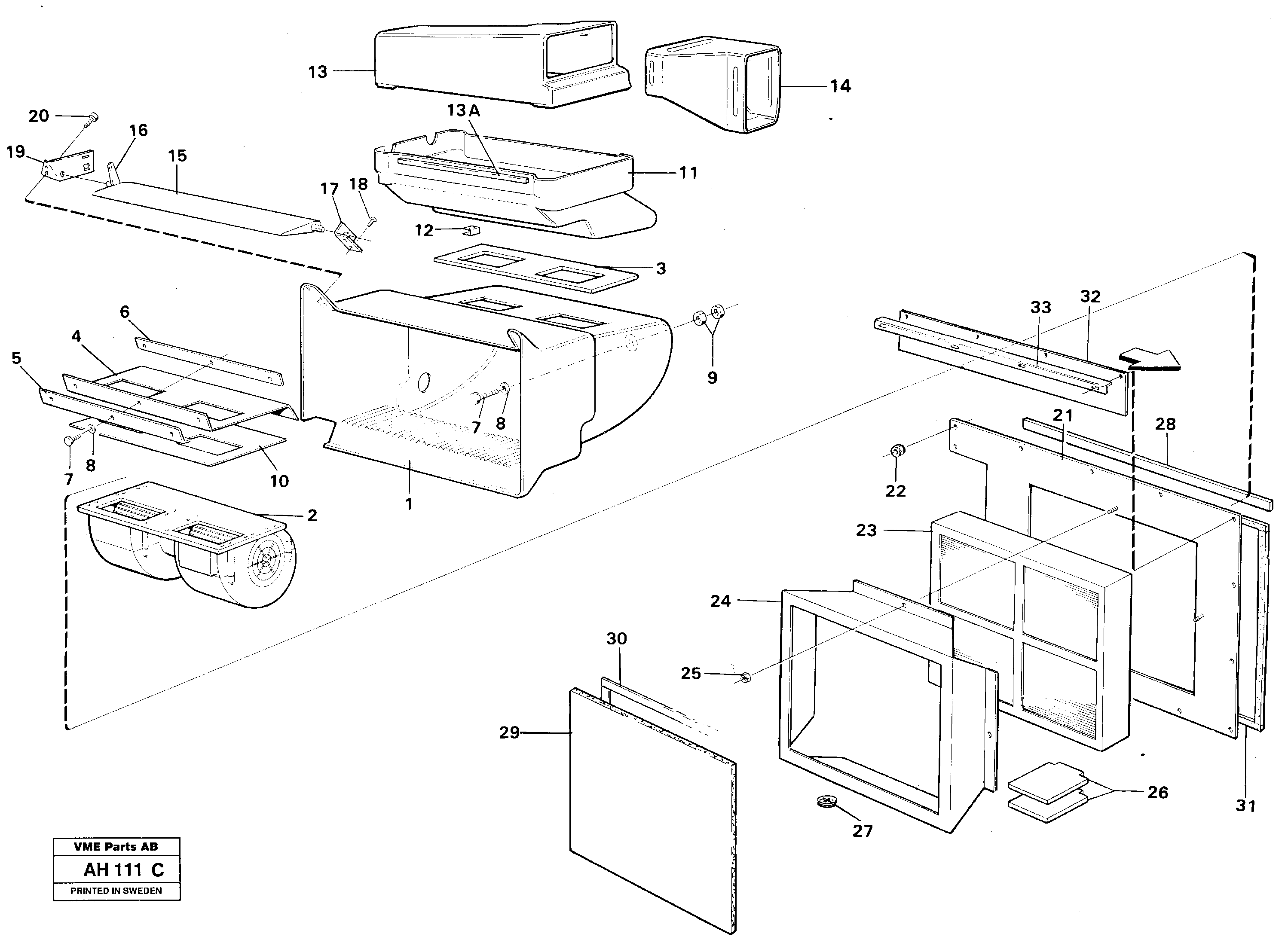 Air filter — volvo parts diagram