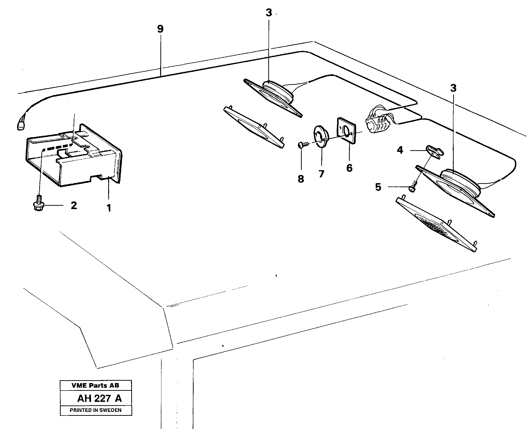 Radio bracket, 91936 — volvo parts diagram