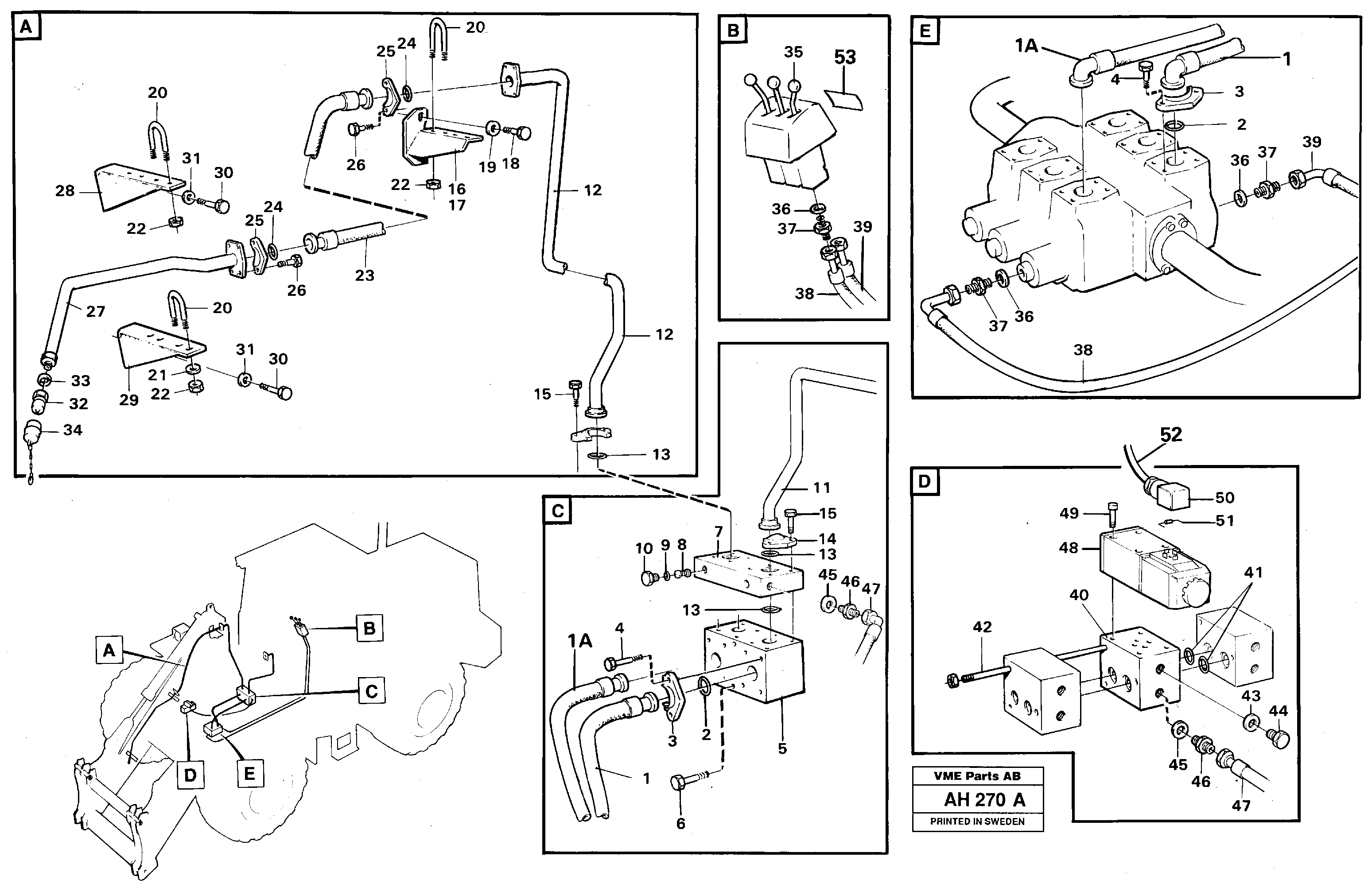 Extra hydraulic equipment,3rd hydraulic function  91977 — volvo parts diagram