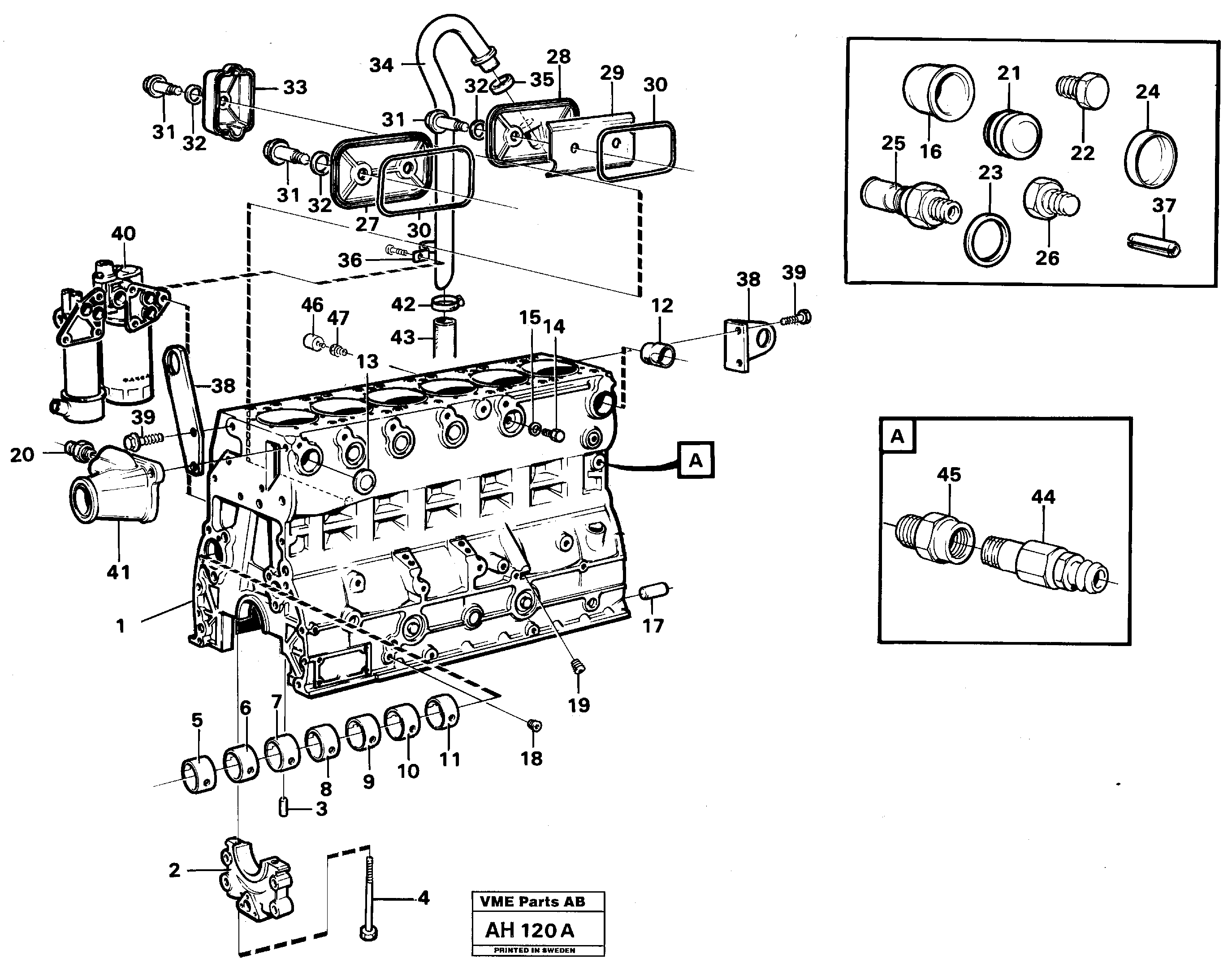 Cylinder block — volvo parts diagram