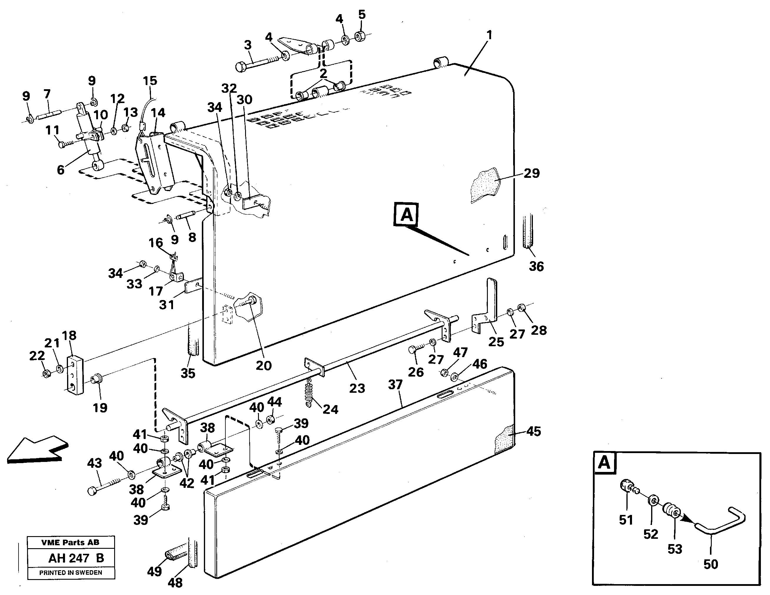 Side hatches, rear — volvo parts diagram