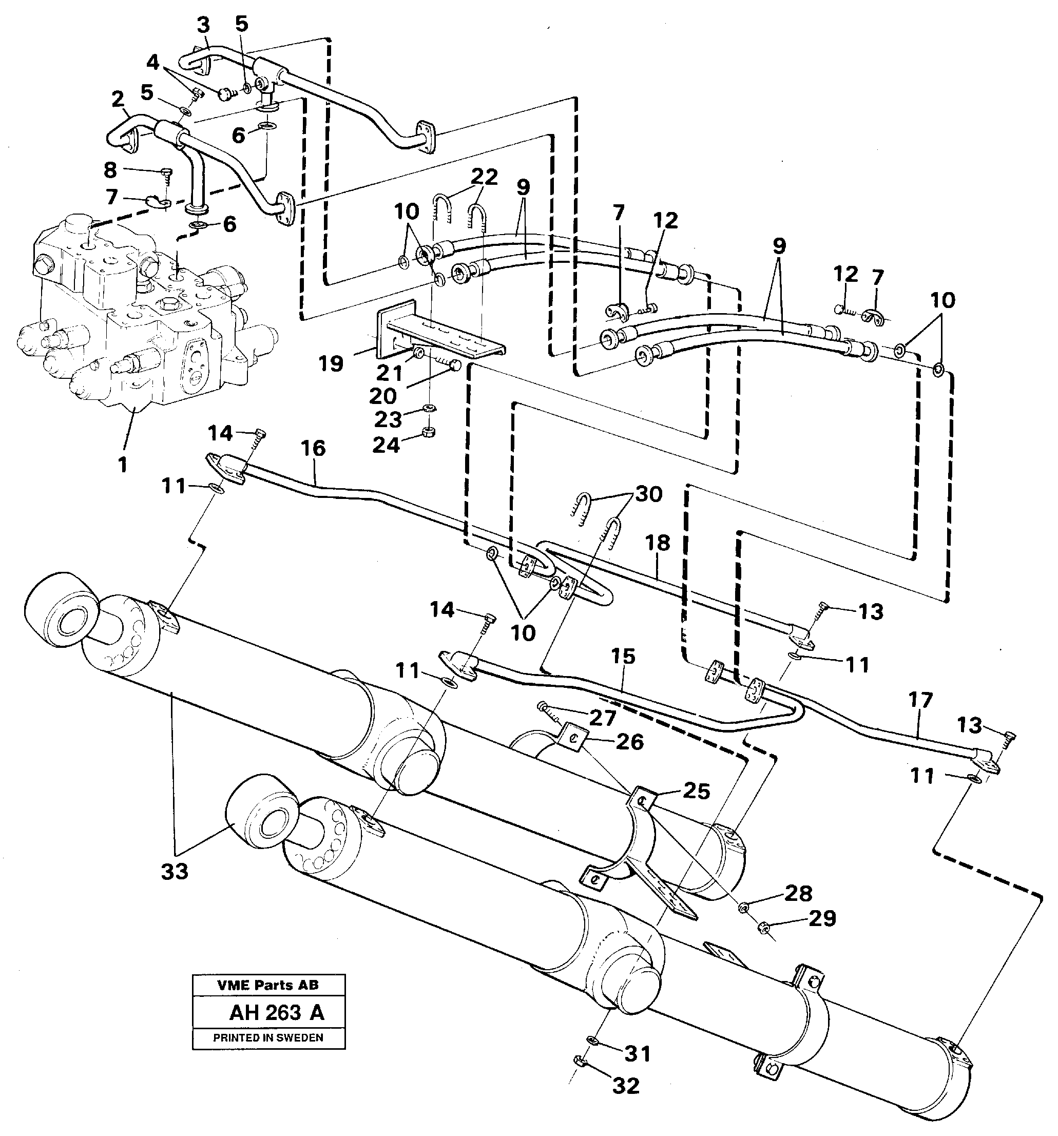 Hydraulic system: Lift function — volvo parts diagram