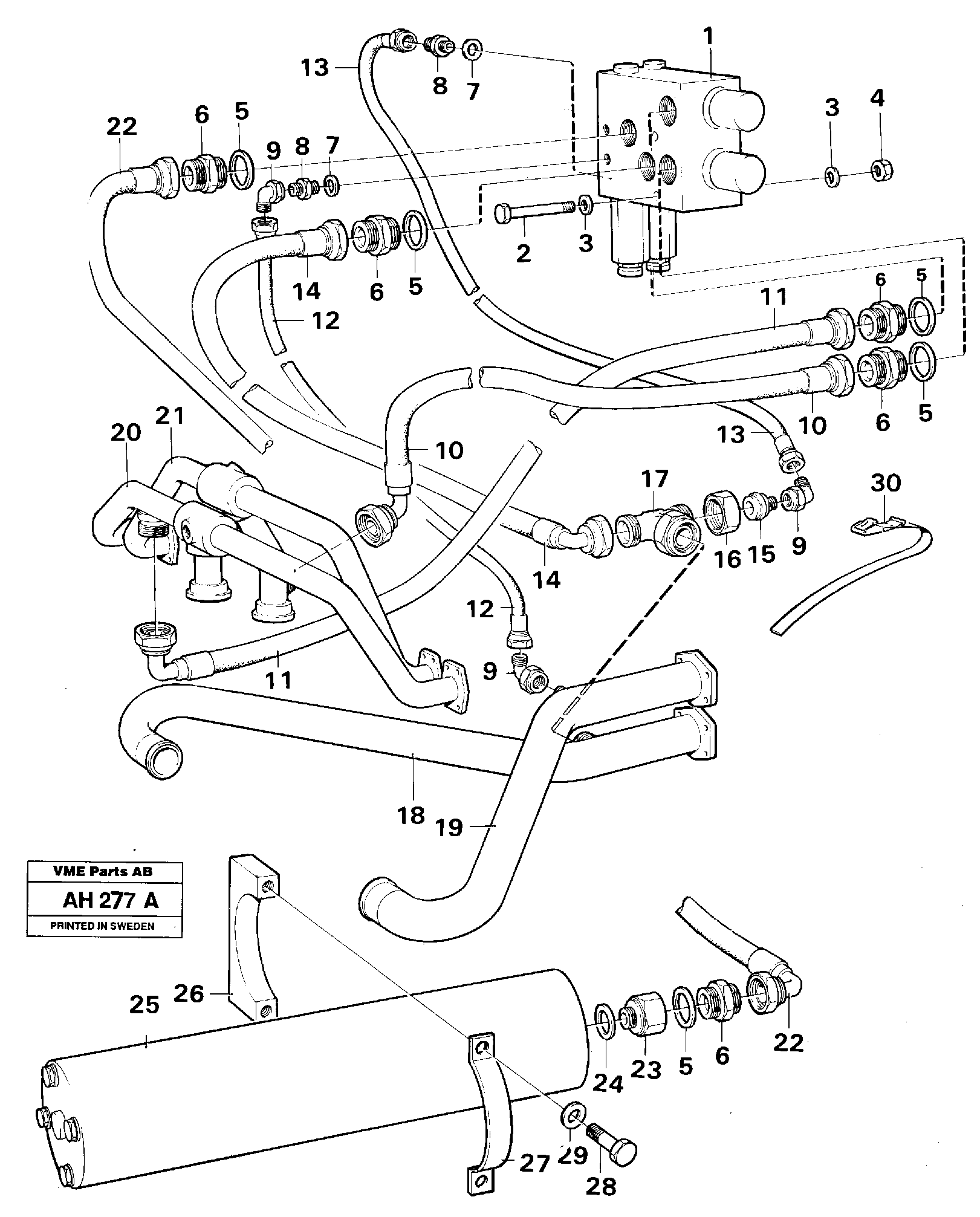 Boom suspension system,  91964 — volvo parts diagram