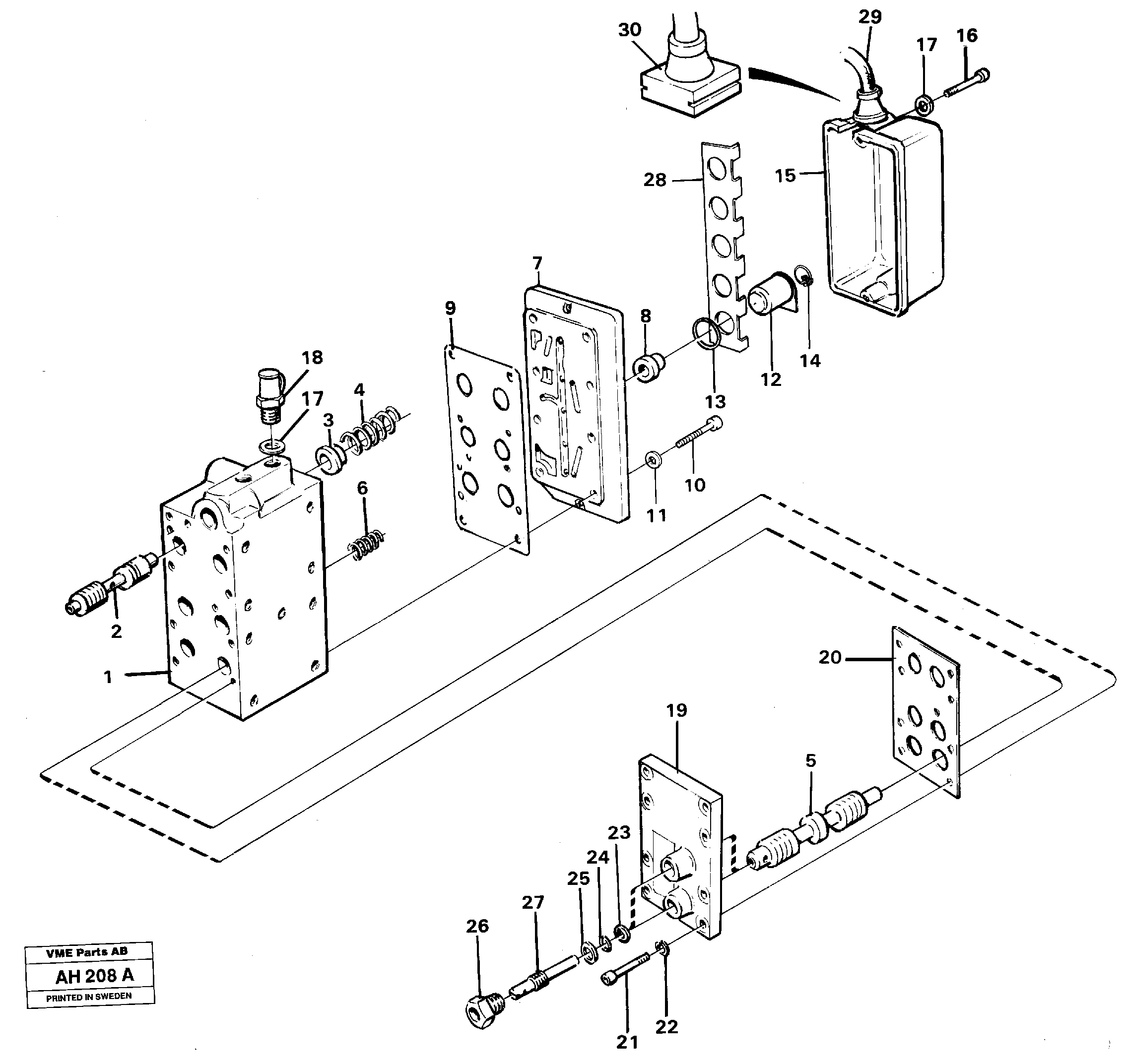 Range selector valve — volvo parts diagram