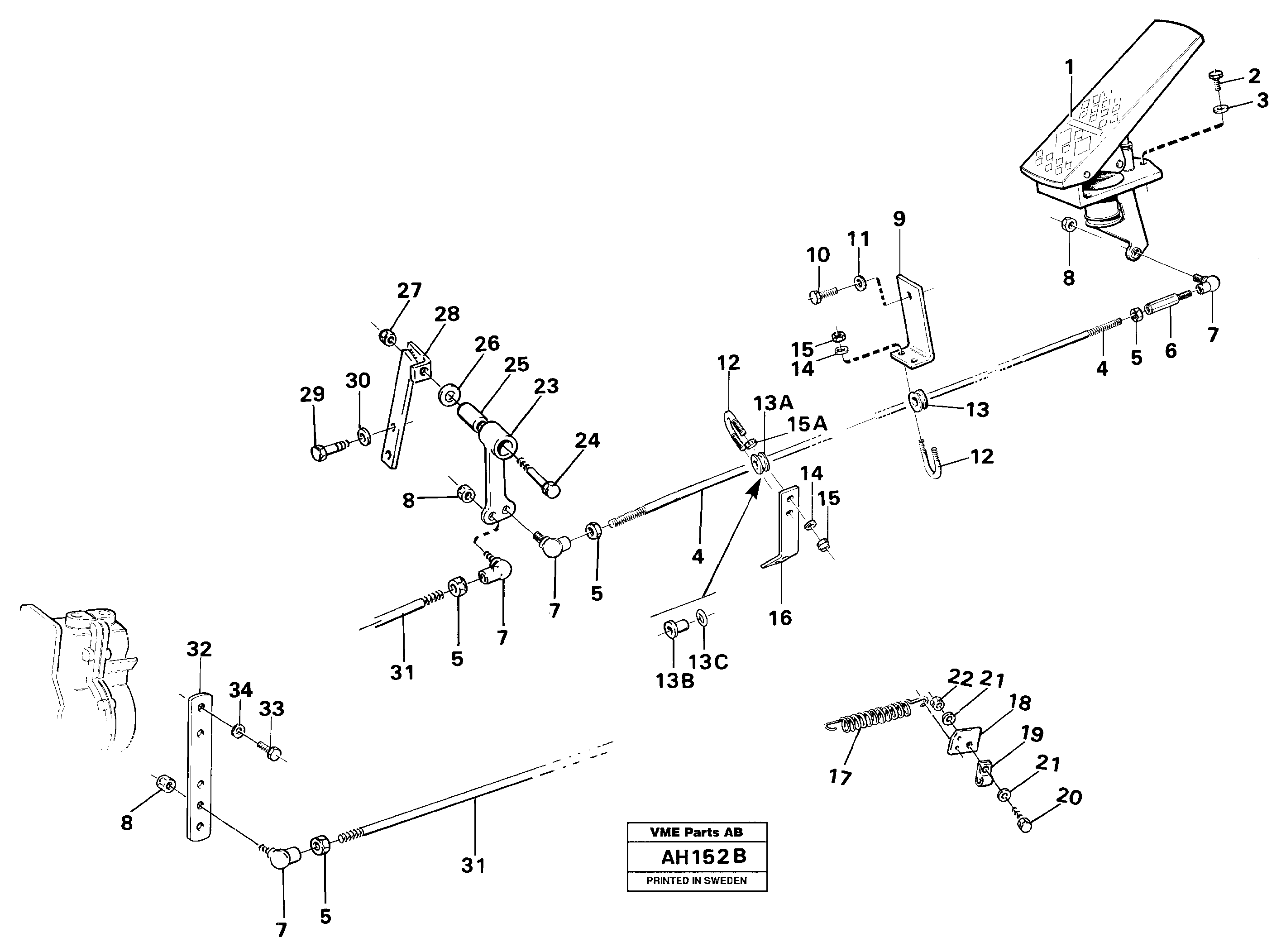 Regulator control — volvo parts diagram