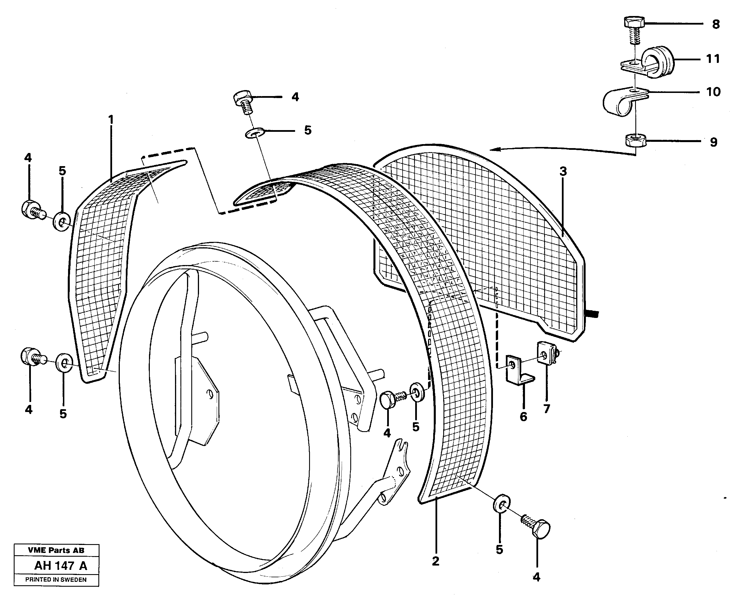 Fan shroud prod nr 33241, USA — volvo parts diagram