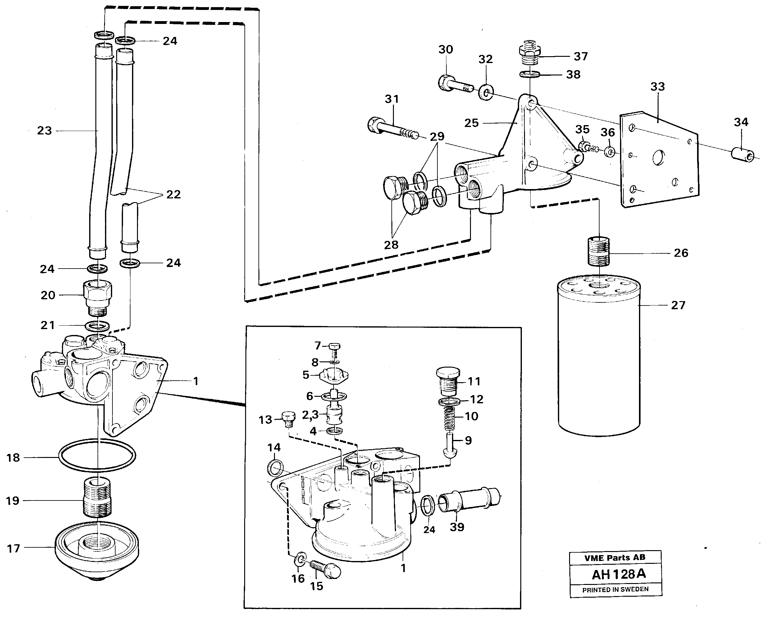 Oil filter — volvo parts diagram