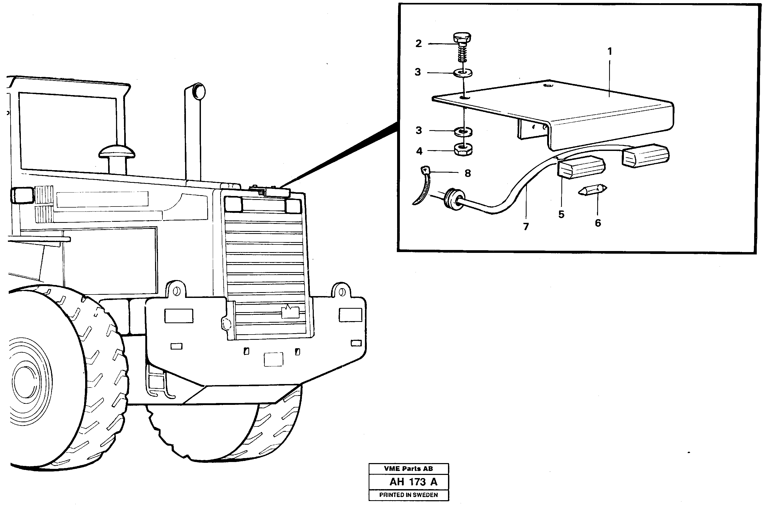 License plate lamp 91993 — volvo parts diagram
